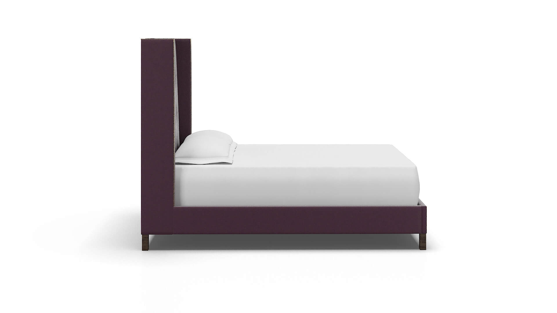 Elias Bella Aubergine Bed espresso legs 3