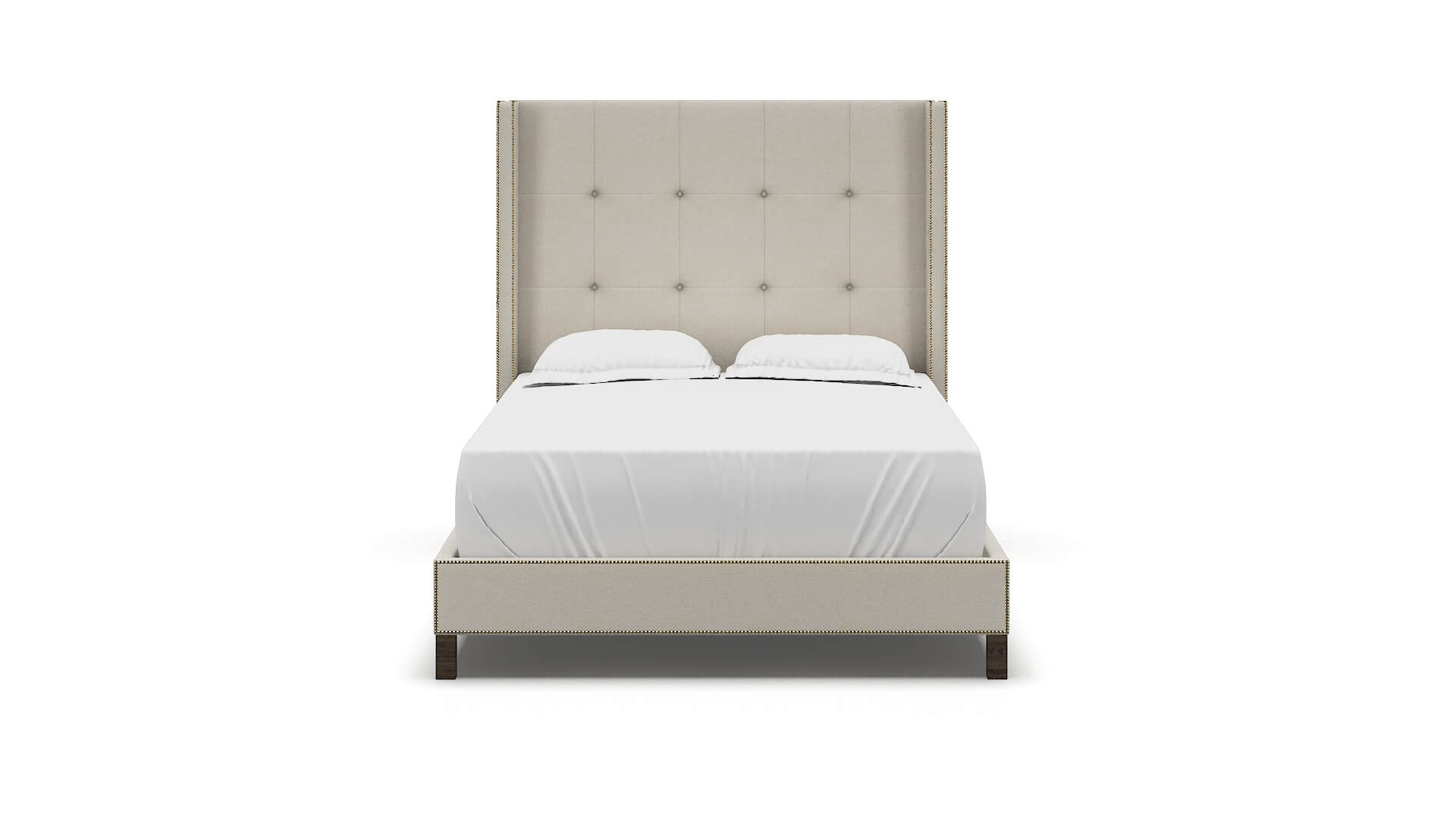 Elias Bungalow Ivory Bed espresso legs 1