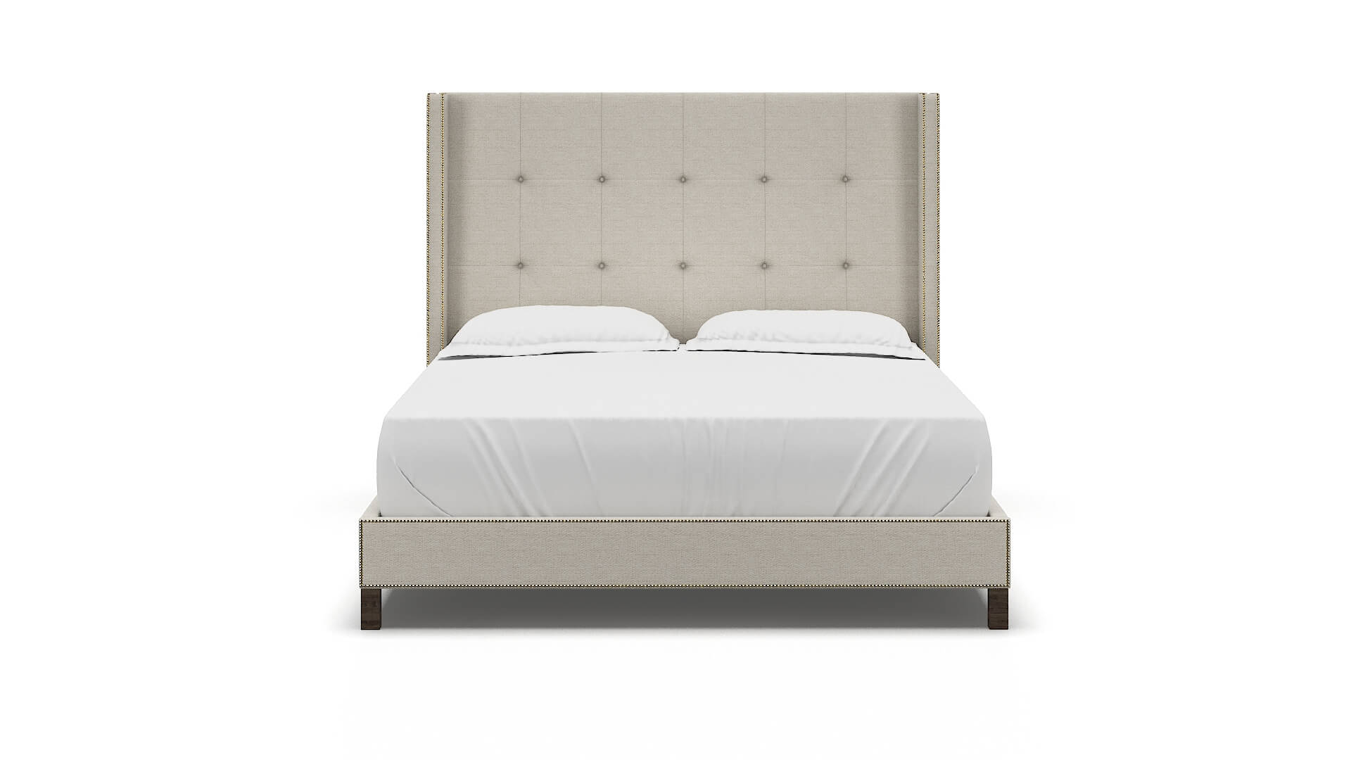 Elias Catalina Linen Bed King espresso legs 1