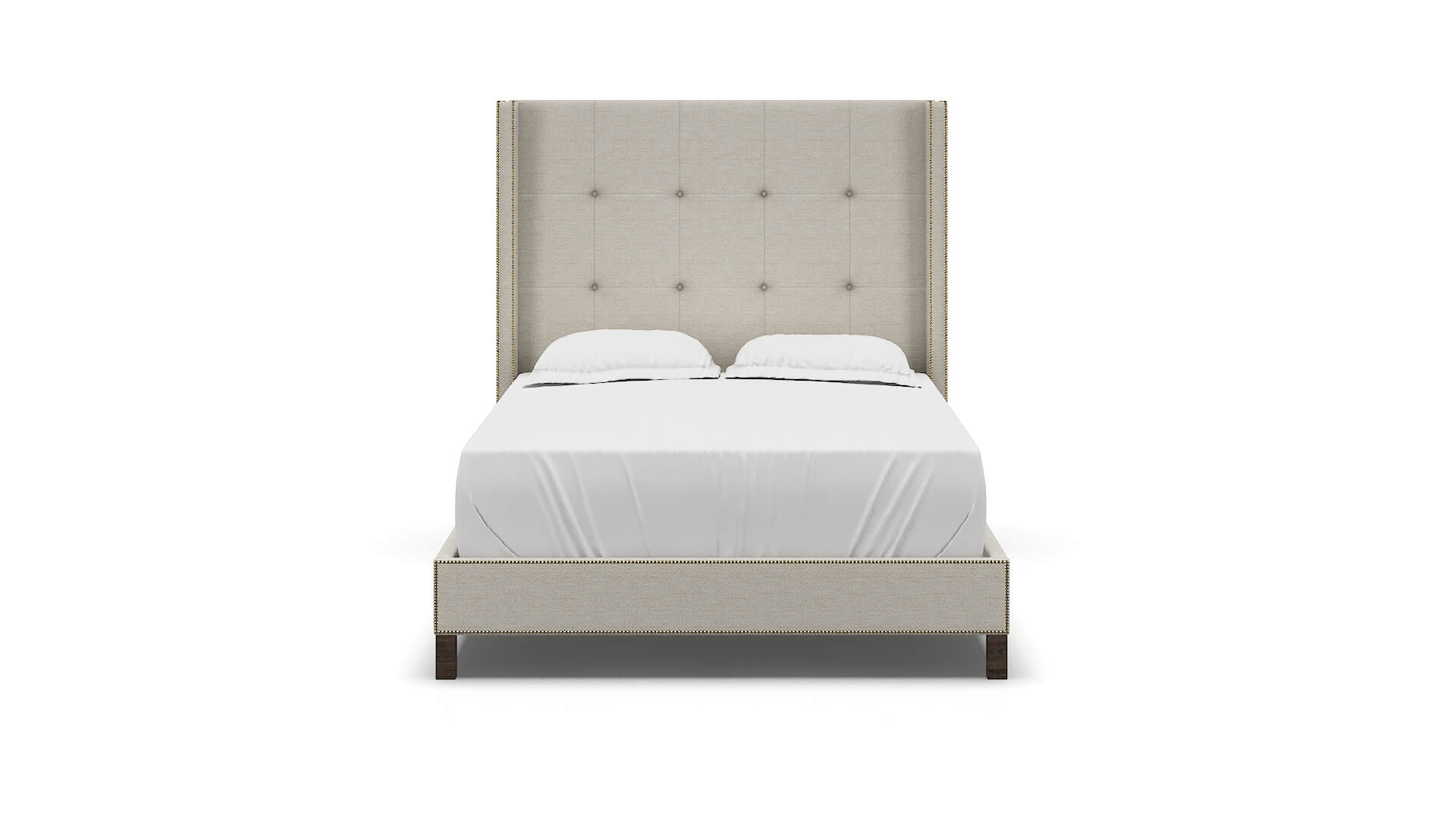 Elias Catalina Linen Bed espresso legs 1