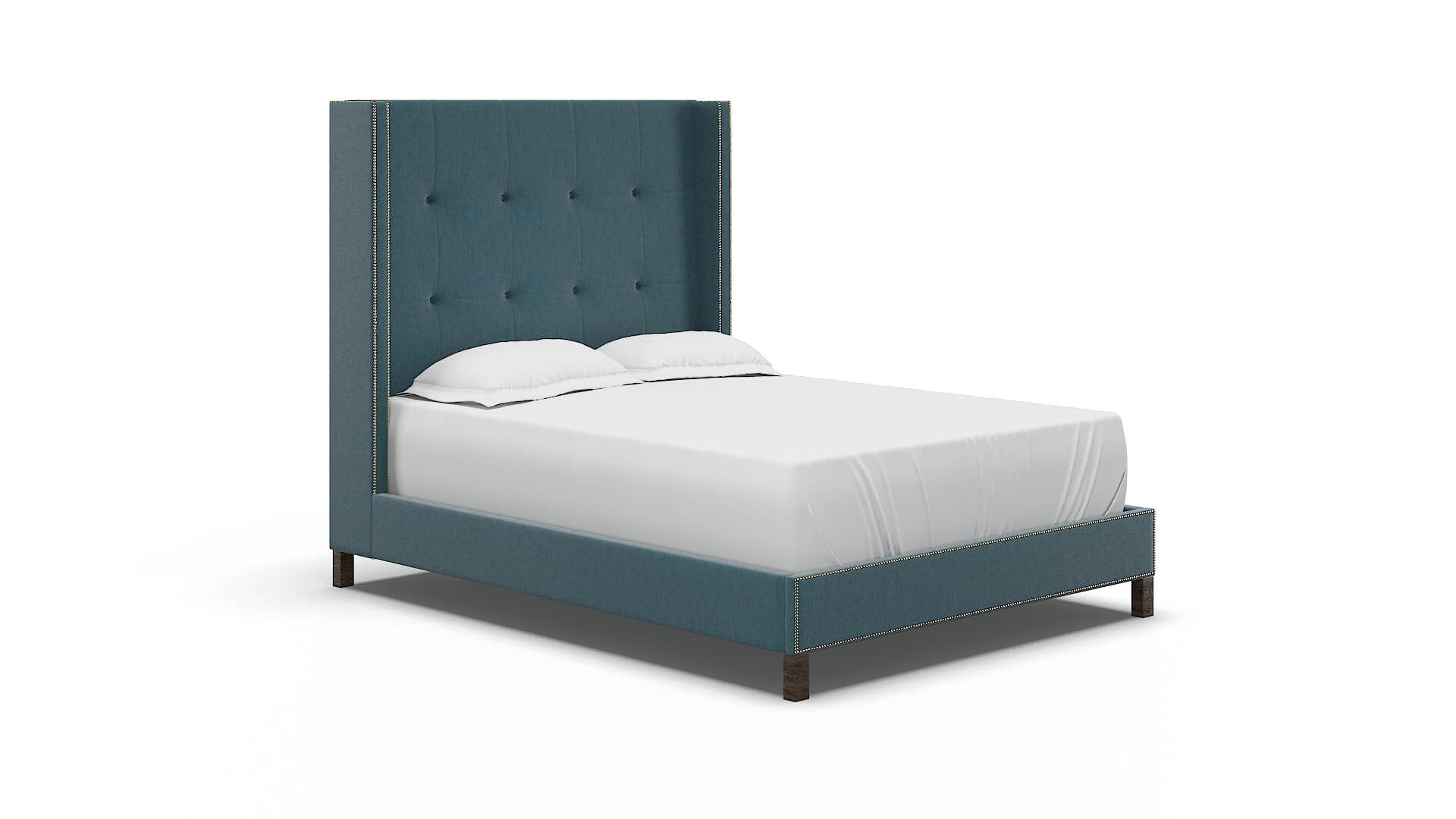 Elias Merit Peacock Bed espresso legs 2