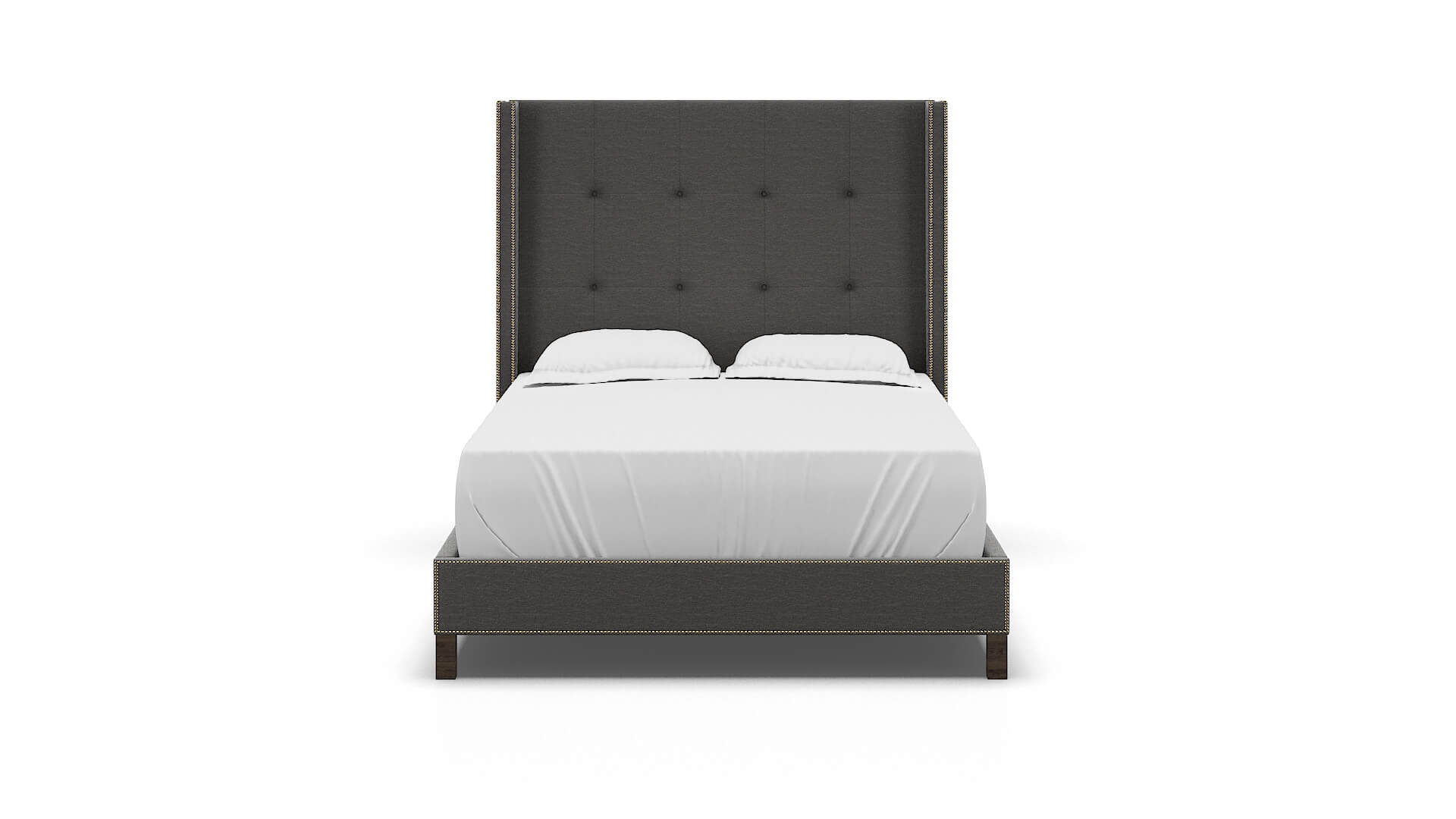 Elias Oscar Grey Bed espresso legs 1