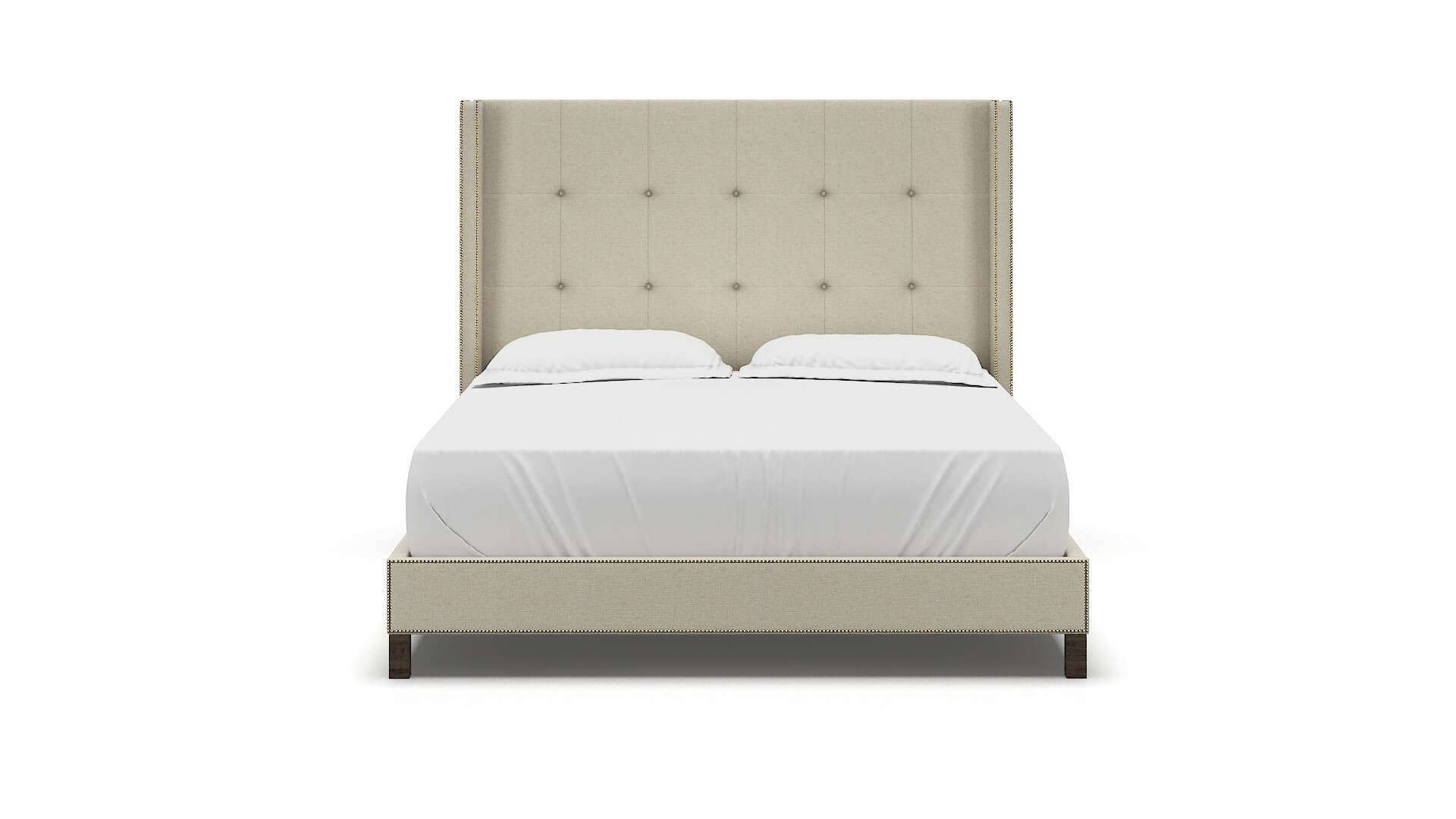 Elias Phoenix Ivory Bed King espresso legs 1