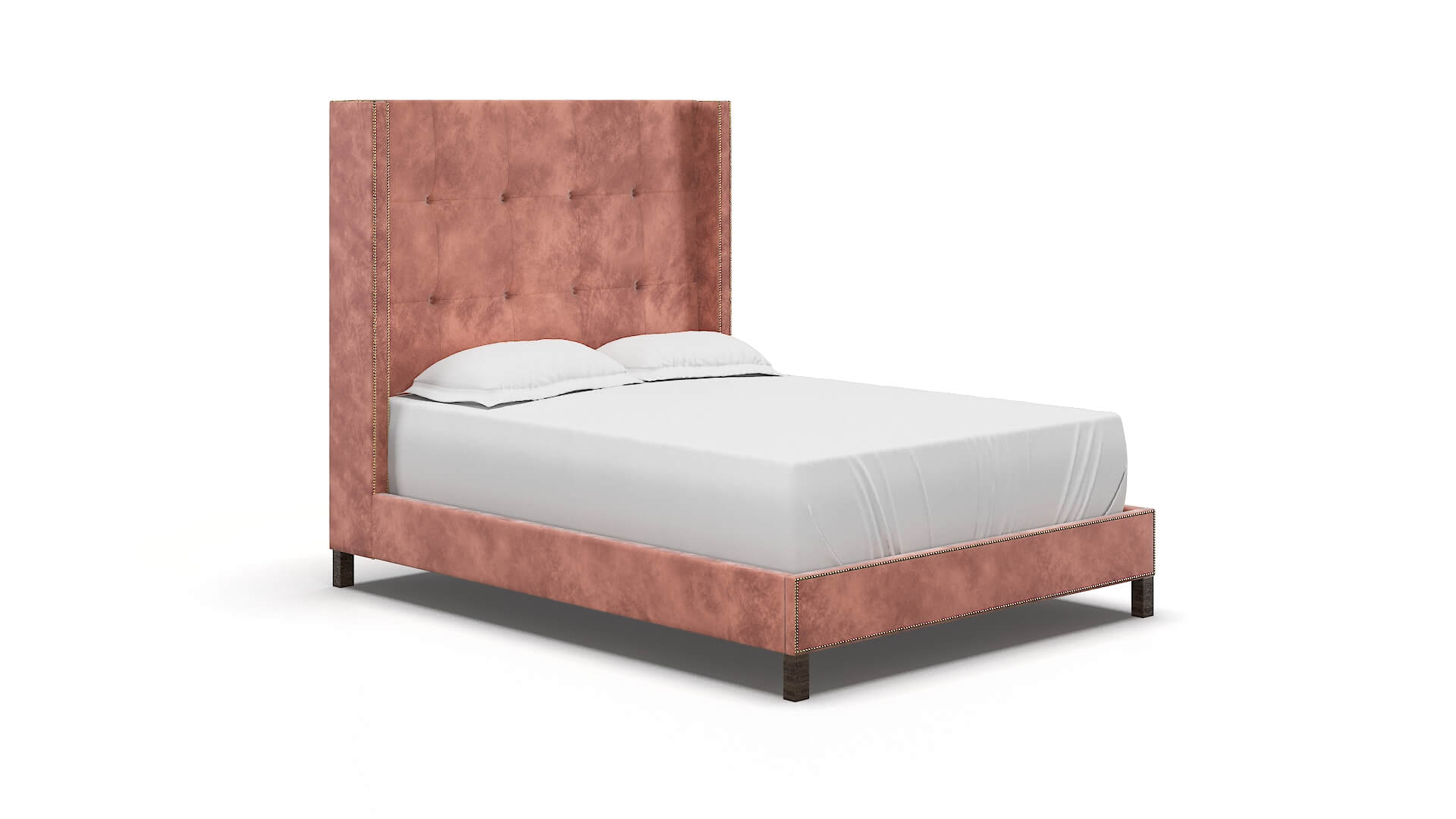 Elias Royale Blush Bed espresso legs 2