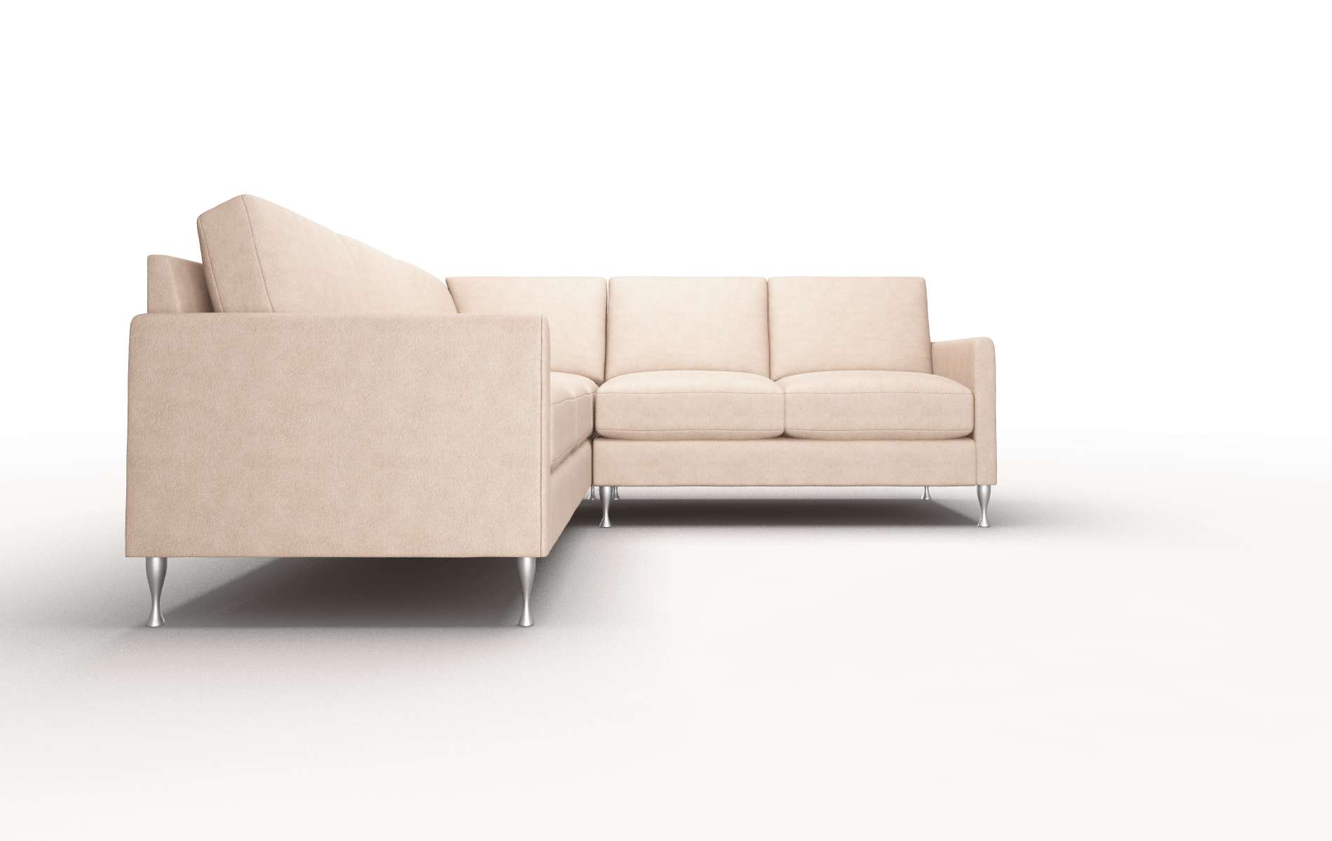 Eureka Bella Cocoa Sectional metal legs 2