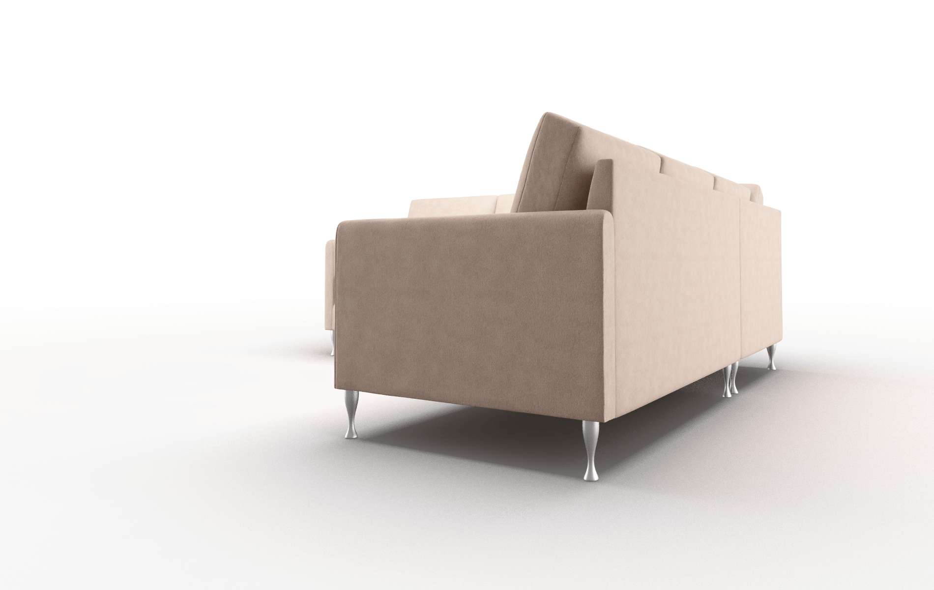 Eureka Bella Cocoa Sectional metal legs 4