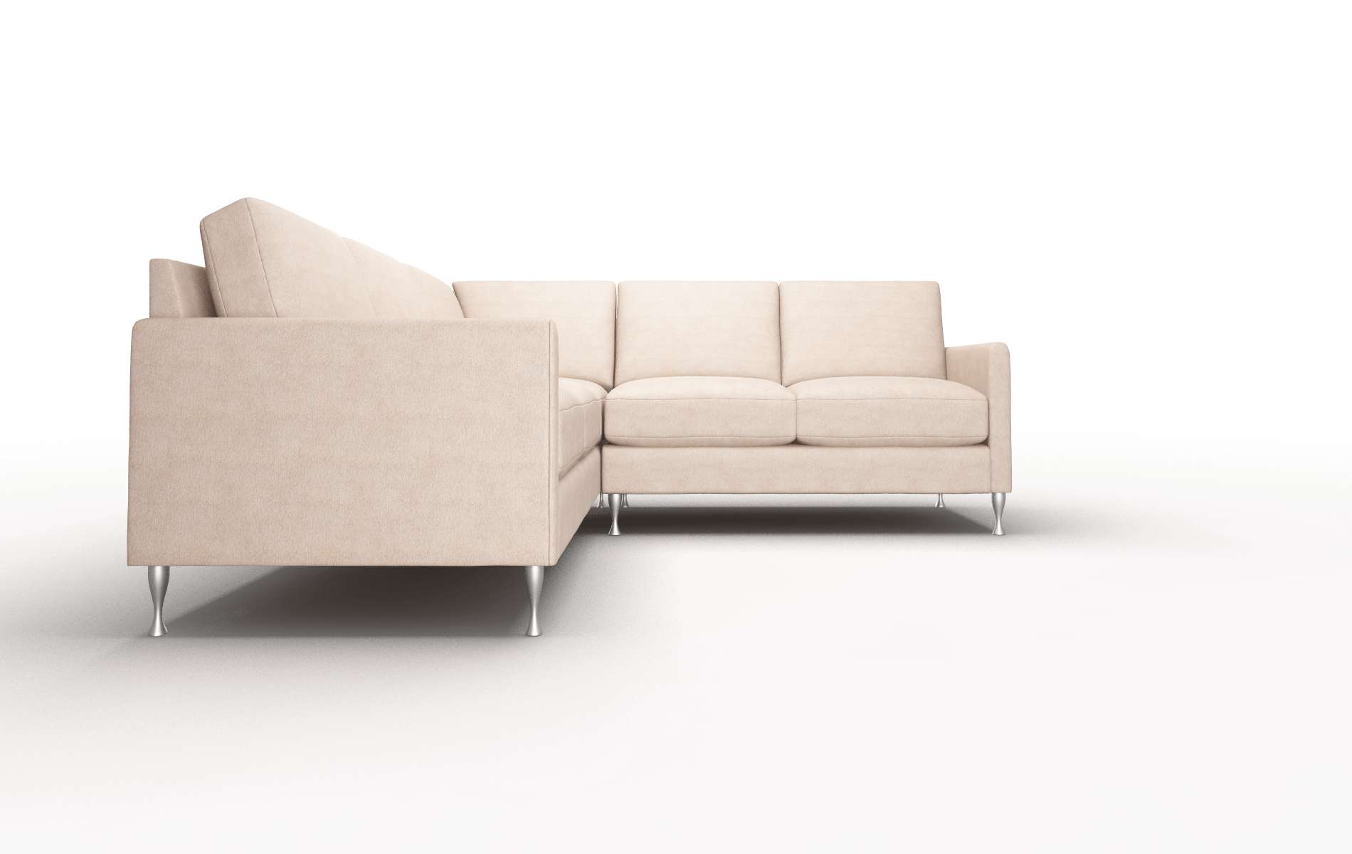 Eureka Bella Pewter Sectional metal legs 2