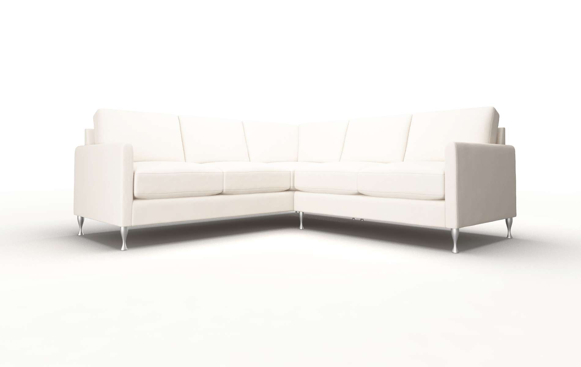 Eureka Blanche Milky Sectional metal legs 1