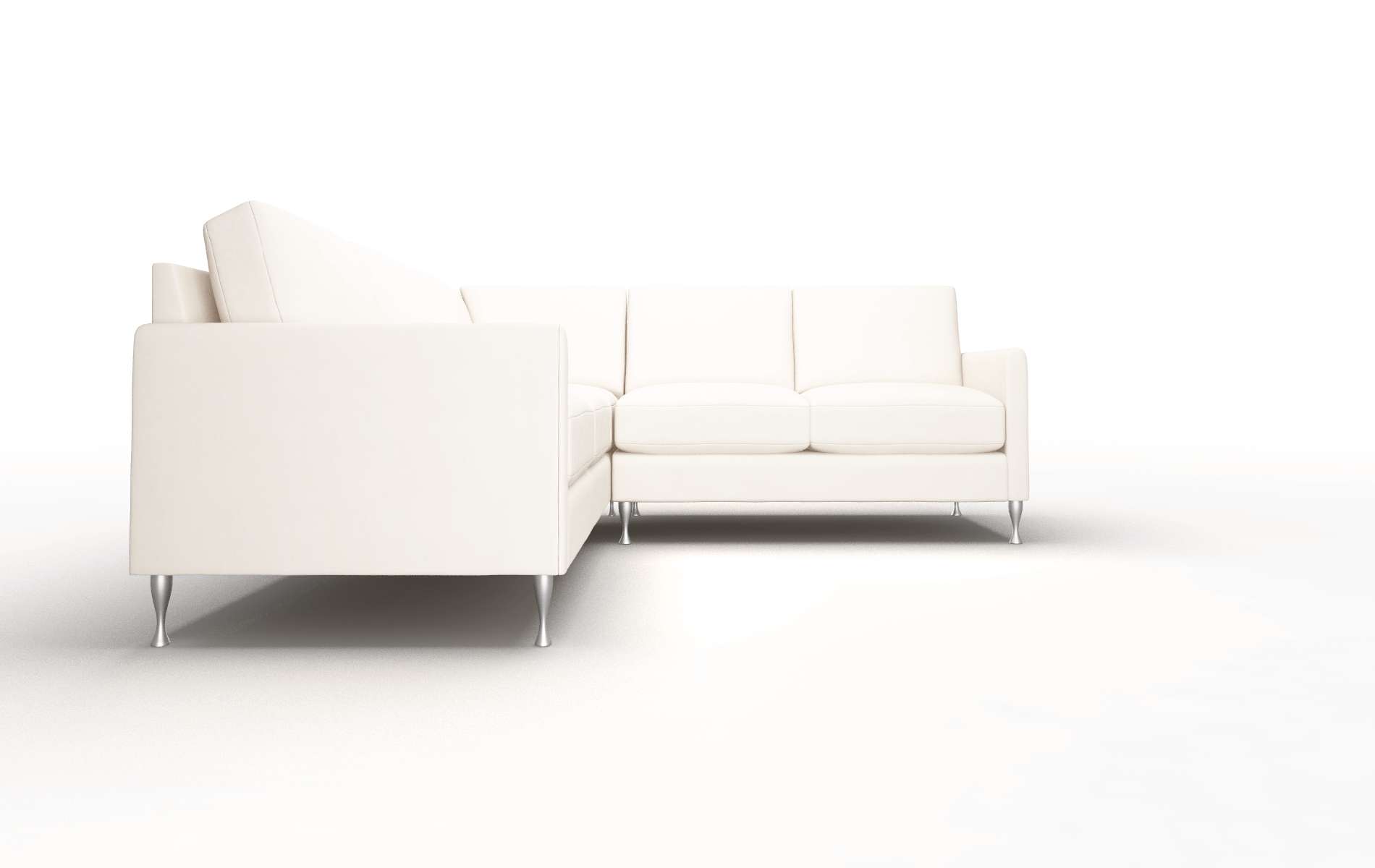 Eureka Blanche Milky Sectional metal legs 2