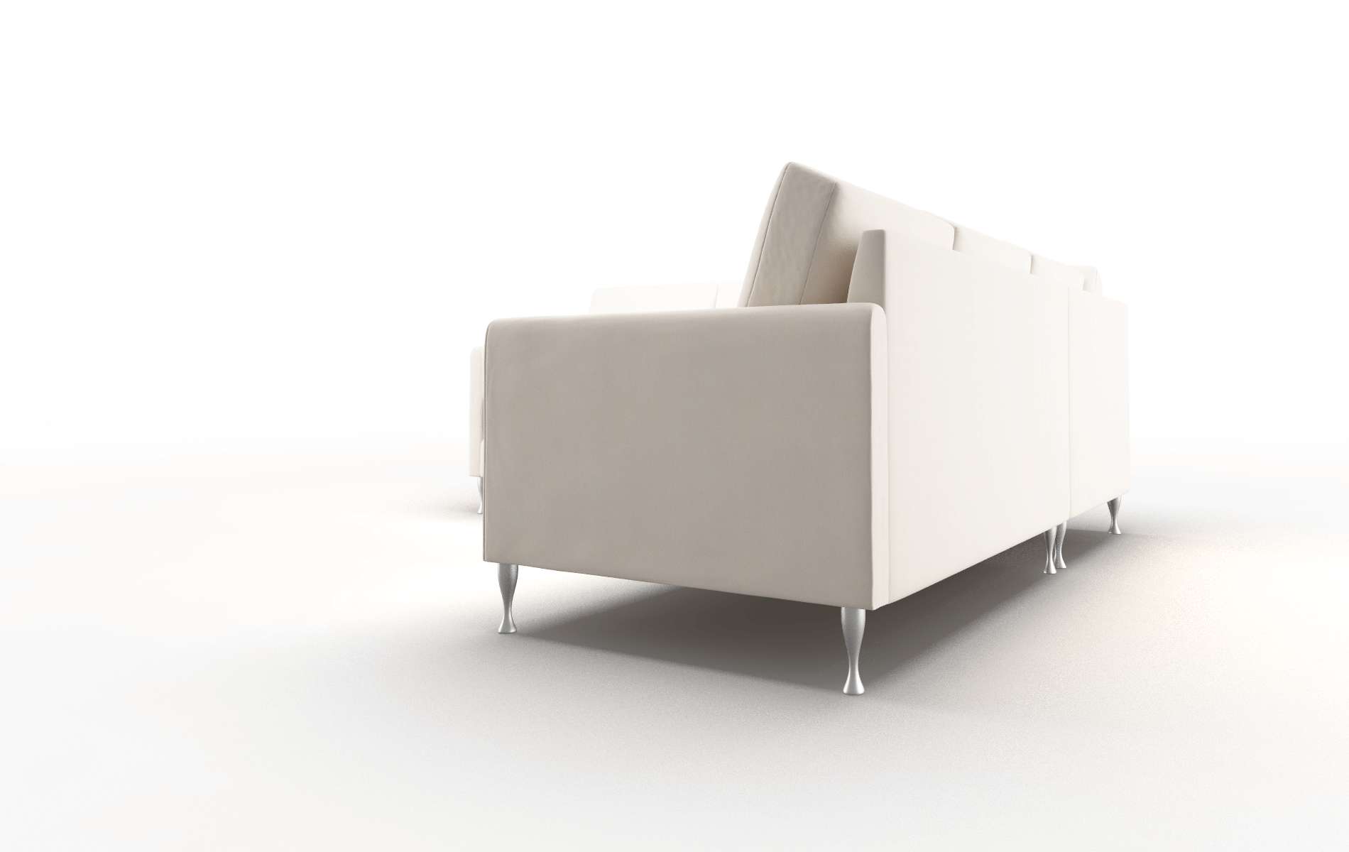 Eureka Blanche Milky Sectional metal legs 4