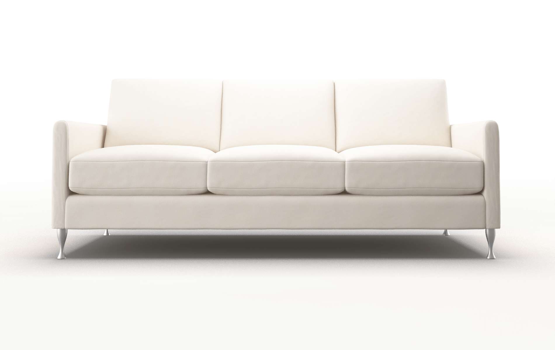 Eureka Blanche Milky Sofa metal legs 1