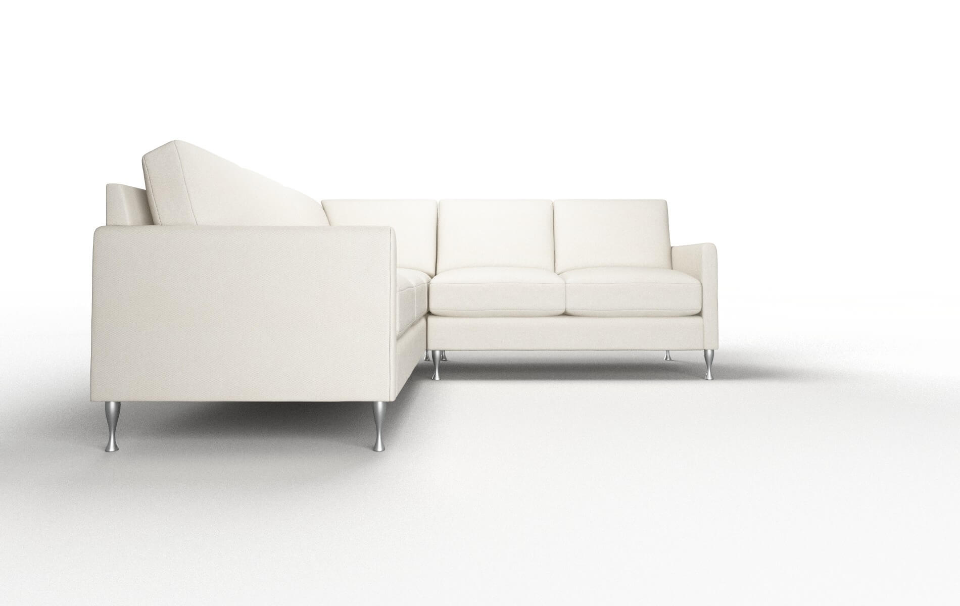 Eureka Bungalow Ivory Sectional metal legs 2