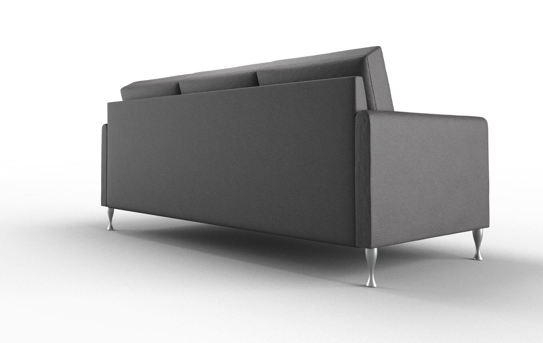 Eureka Catalina Charcoal Sofa metal legs 5