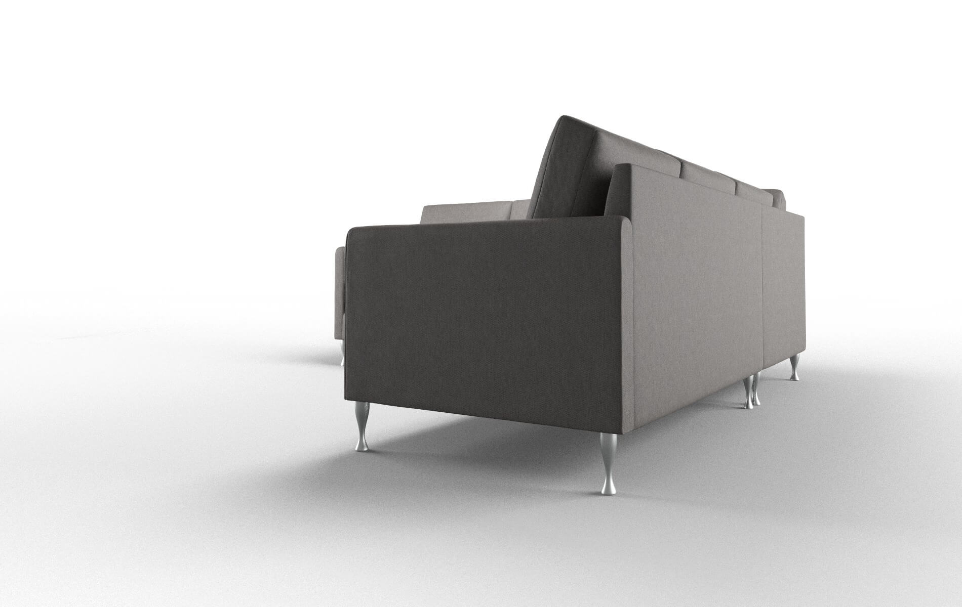 Eureka Cosmo Charcoal Sectional metal legs 4