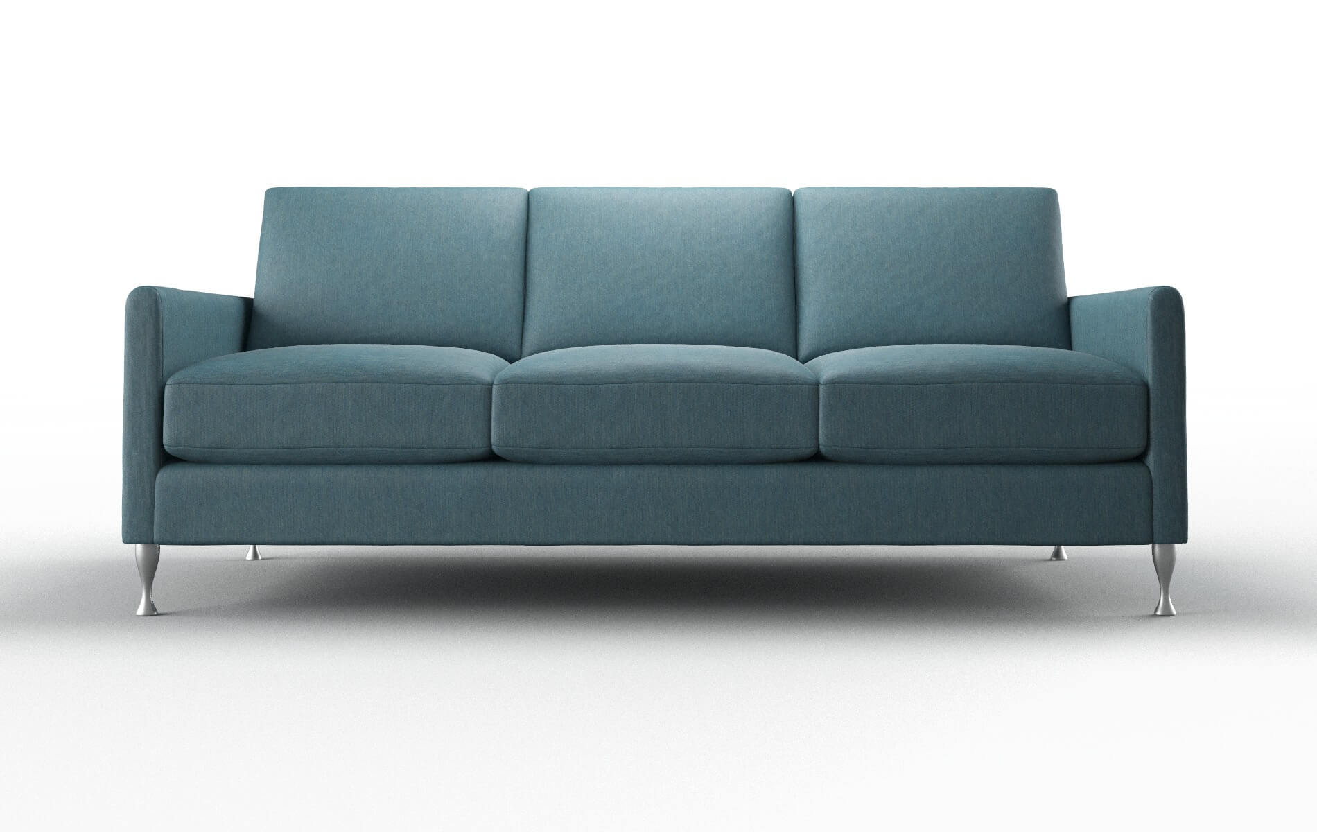 Eureka Cosmo Teal Sofa metal legs 1