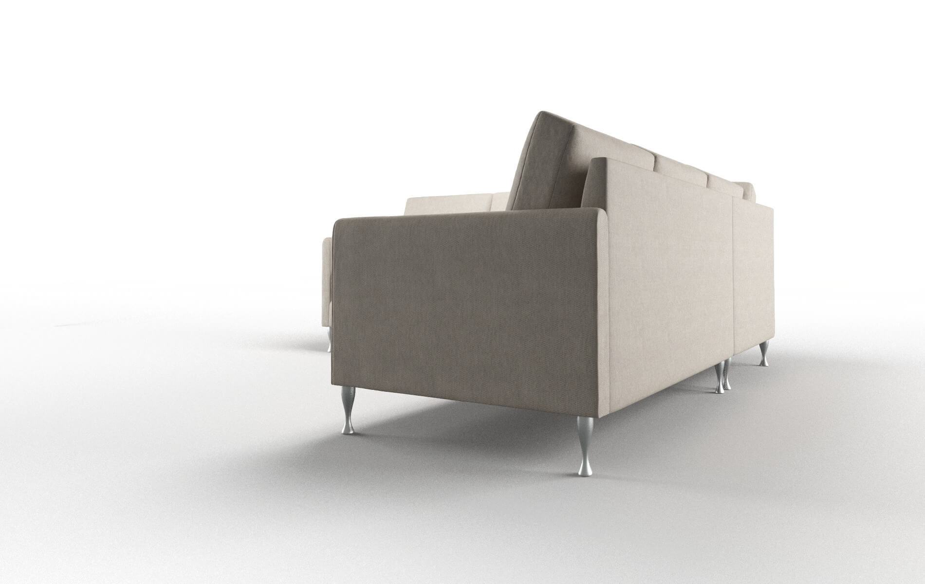 Eureka Derby Linen Sectional metal legs 4