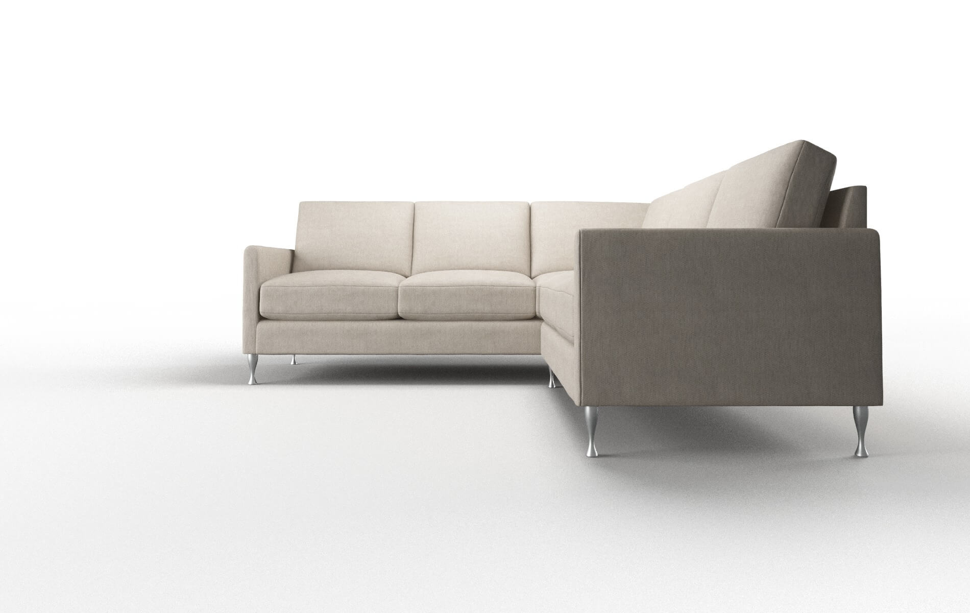 Eureka Derby Linen Sectional metal legs 5