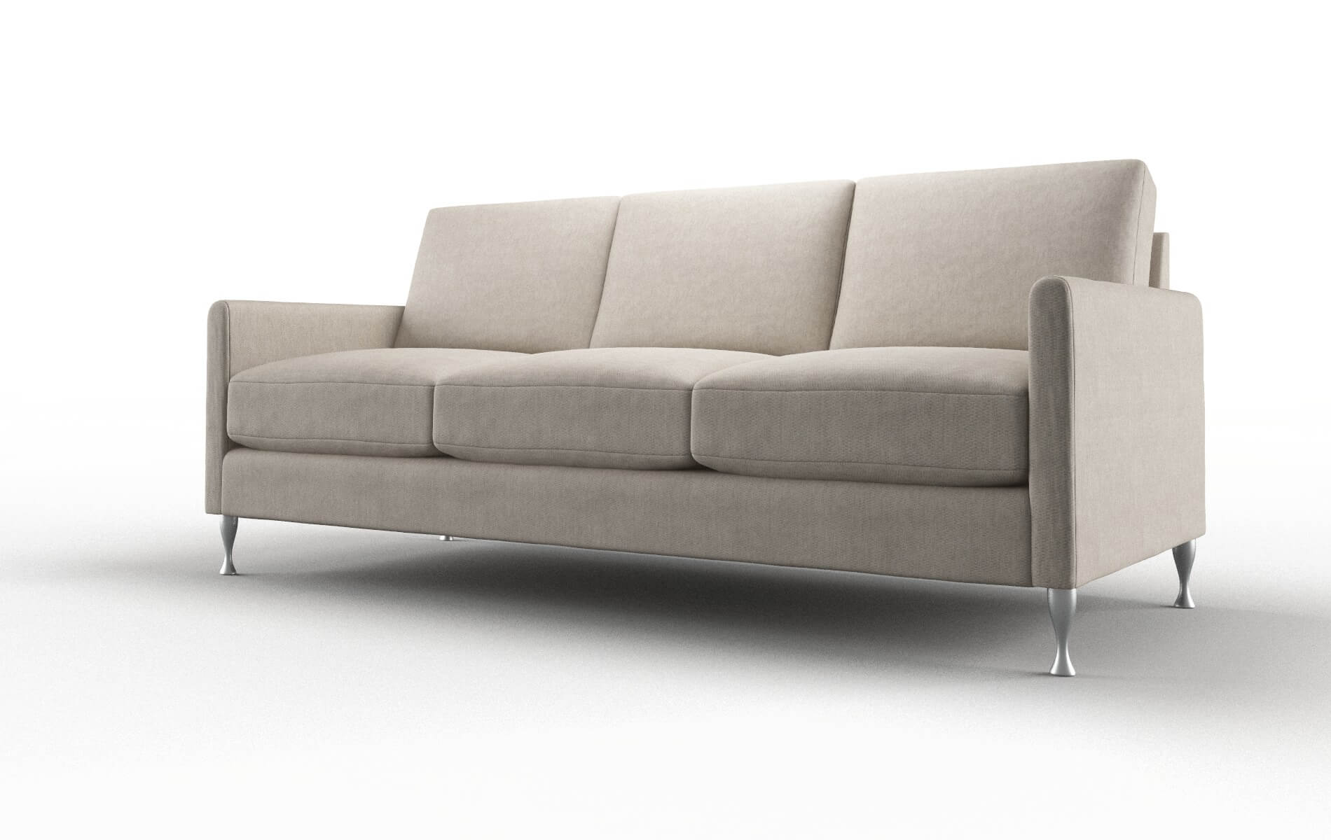 Eureka Derby Linen Sofa metal legs 4