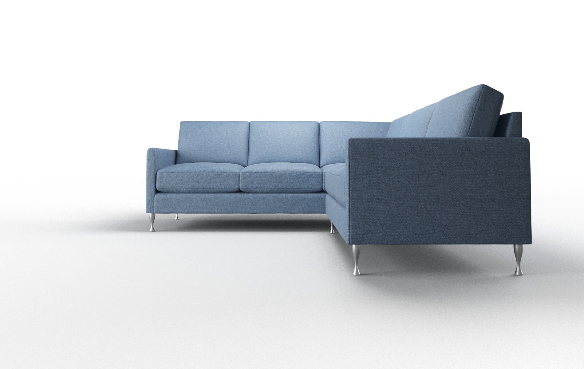 Eureka Derby Navy Sectional metal legs 5