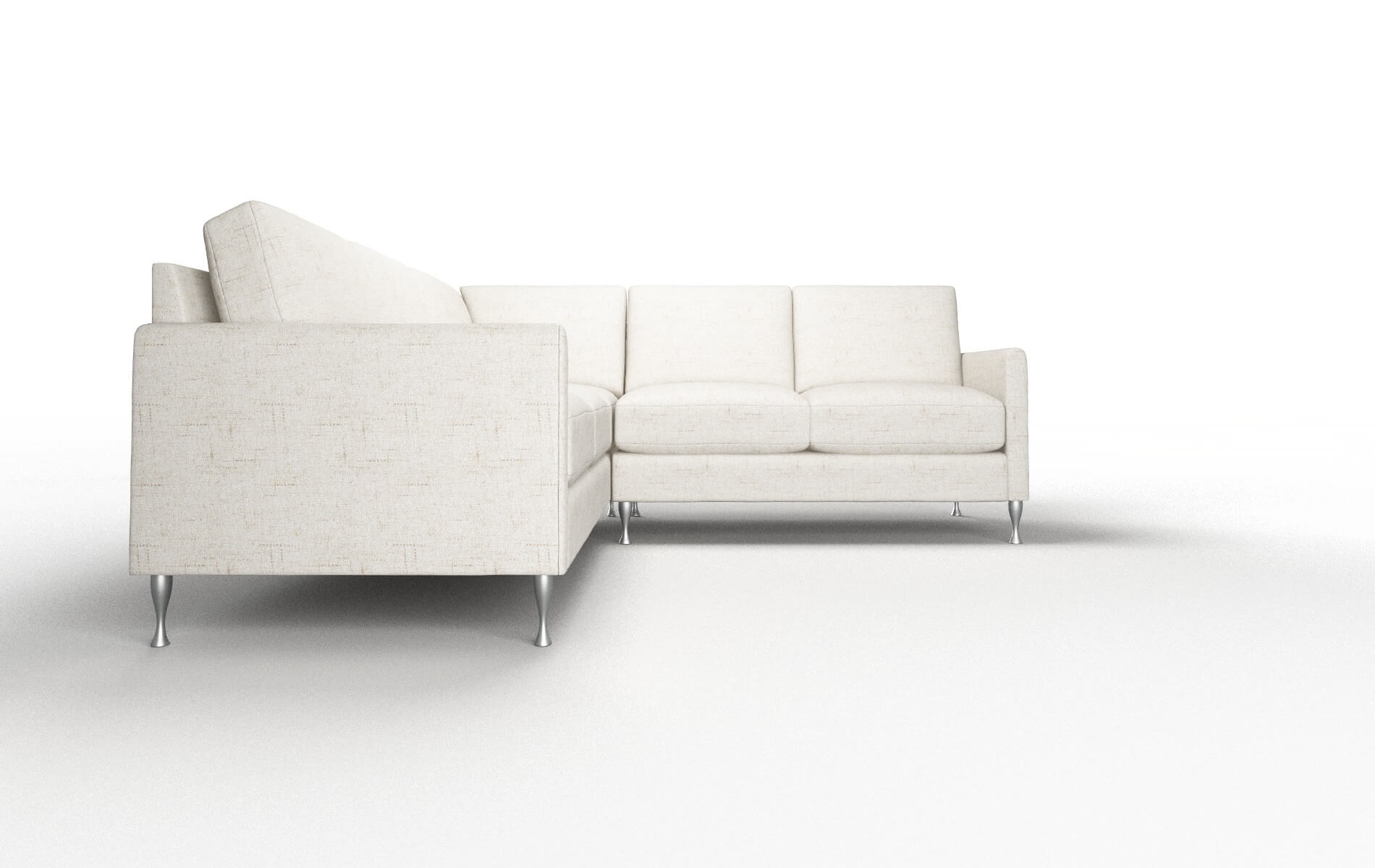 Eureka Derby Taupe Sectional metal legs 2