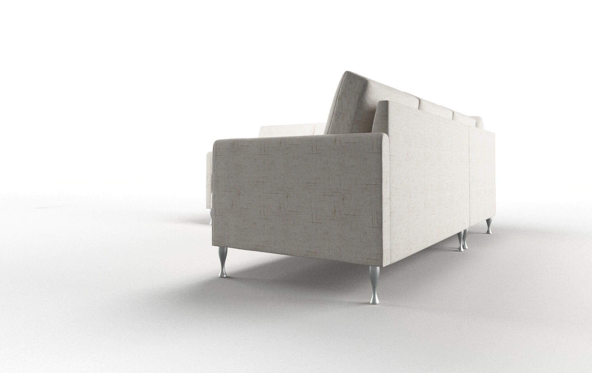 Eureka Derby Taupe Sectional metal legs 4