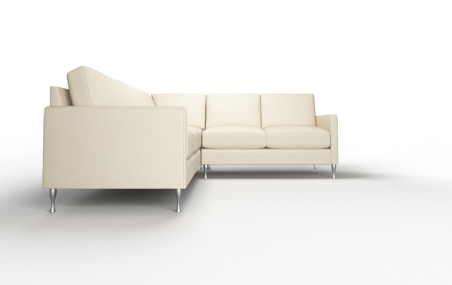 Eureka Dream_d Almond Sectional metal legs 2