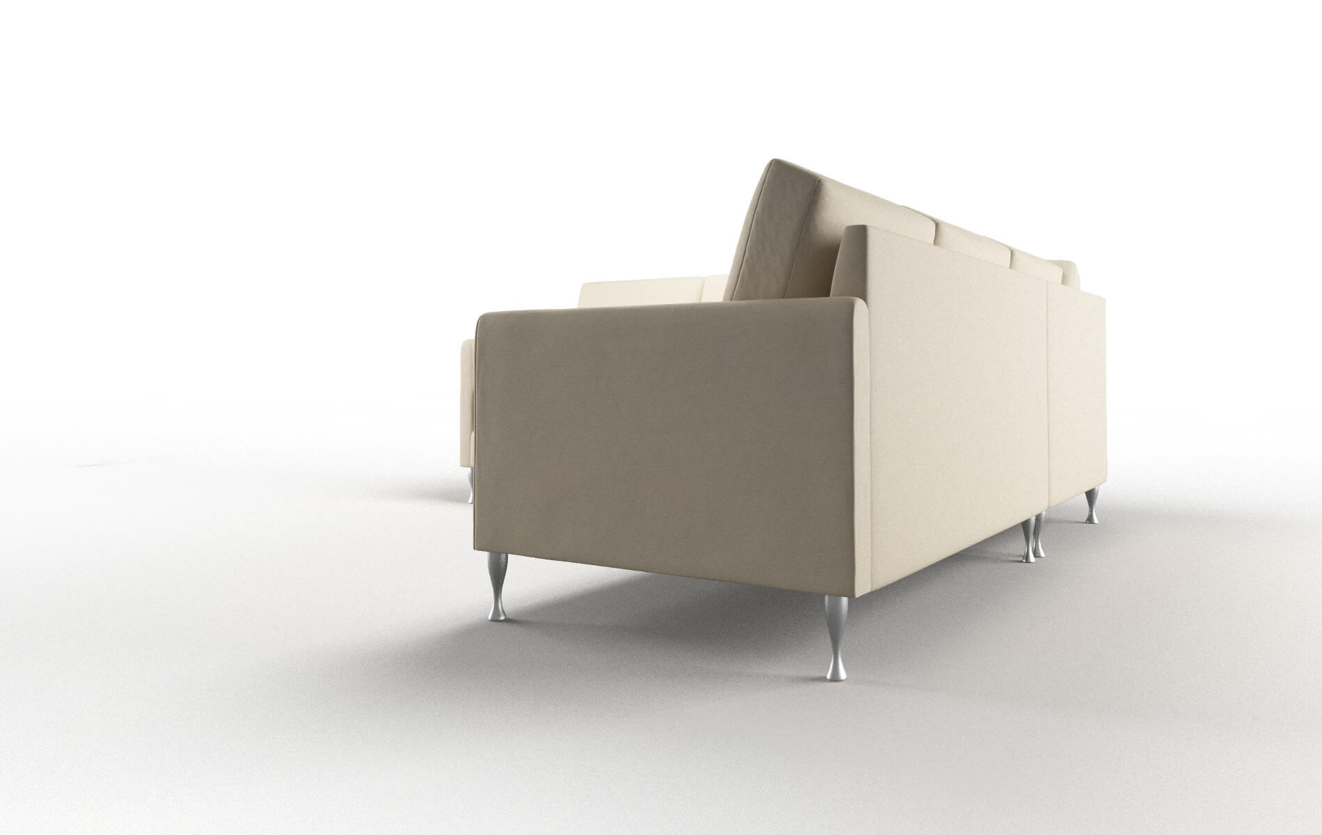 Eureka Dream_d Almond Sectional metal legs 4