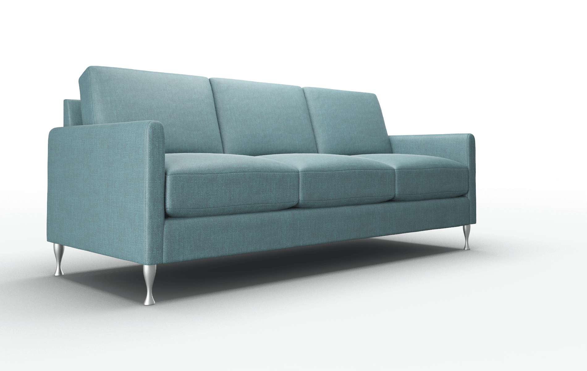 Eureka Elliot Teal Sofa metal legs 2