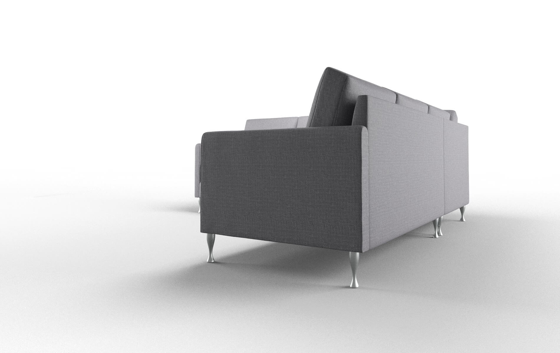 Eureka Insight Denim Sectional metal legs 4