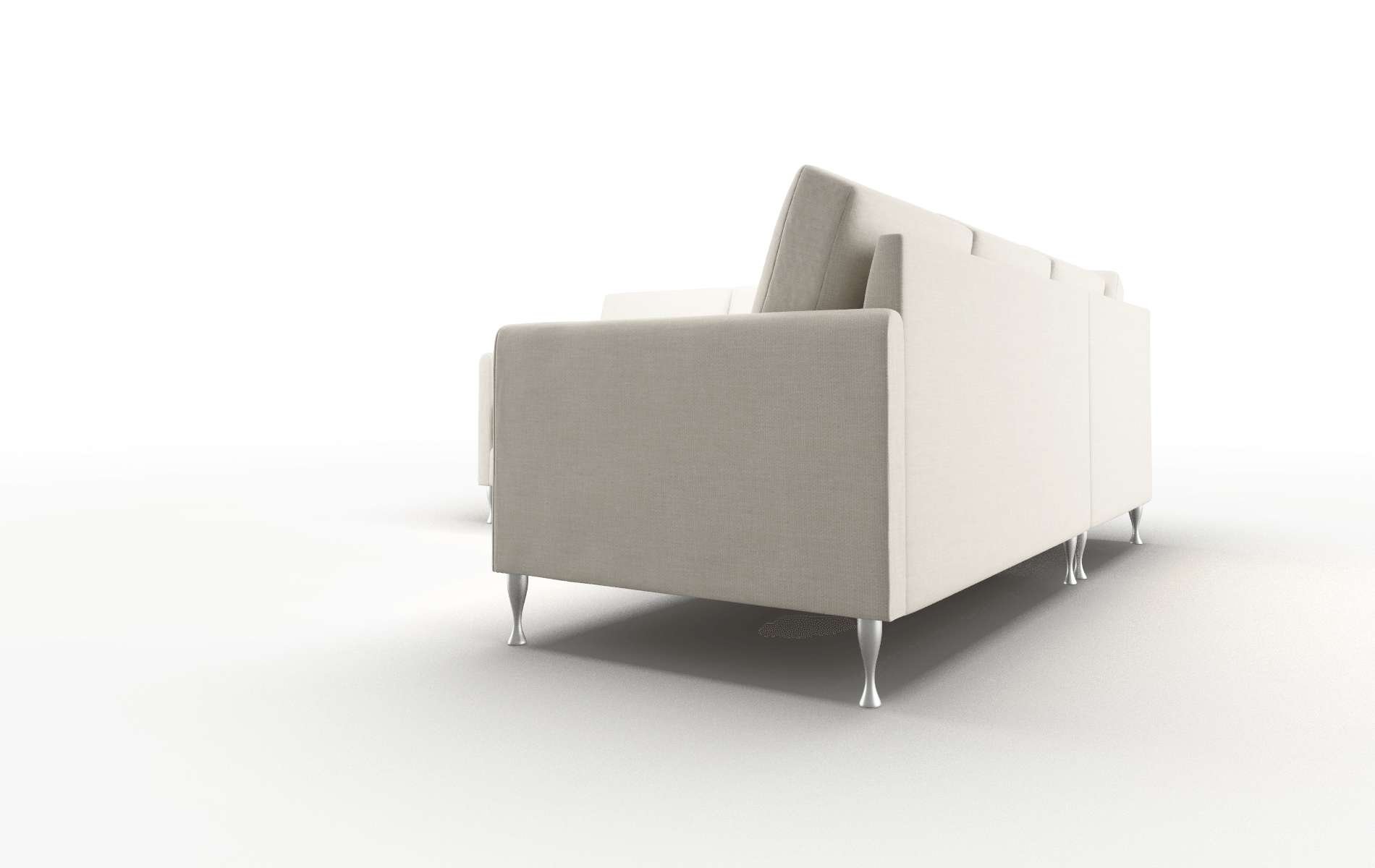 Eureka Keylargo Almond Sectional metal legs 4