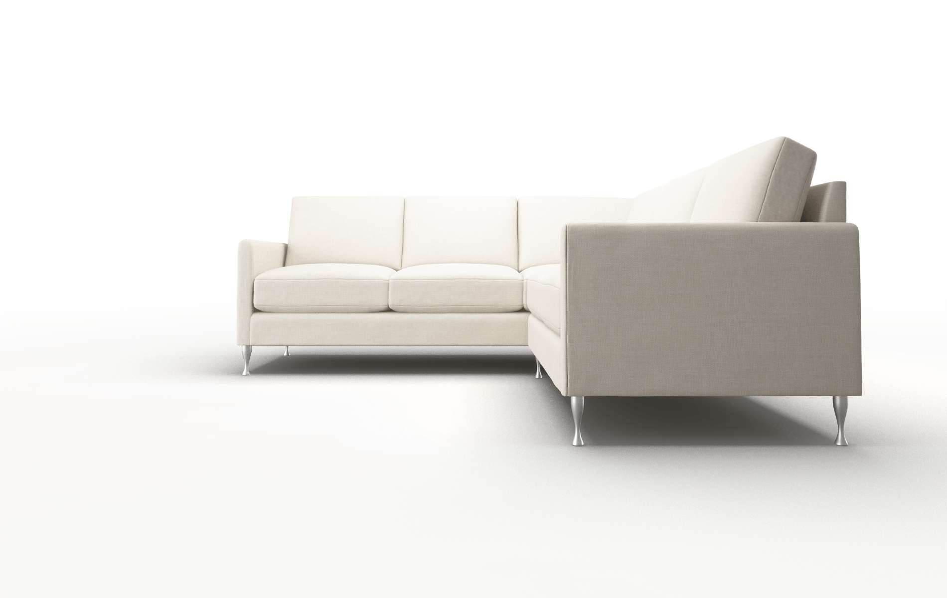 Eureka Keylargo Almond Sectional metal legs 5