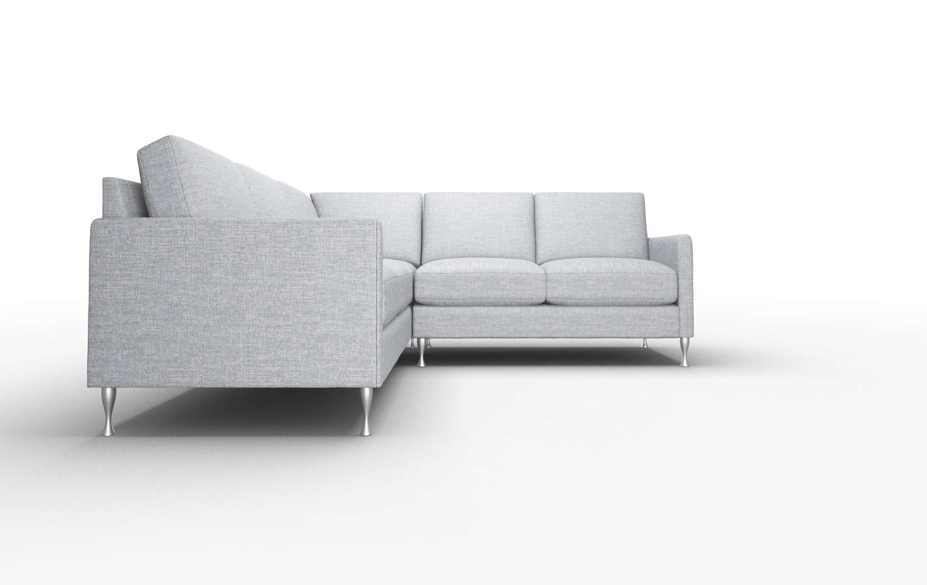 Eureka Lana Ash Sectional metal legs 2