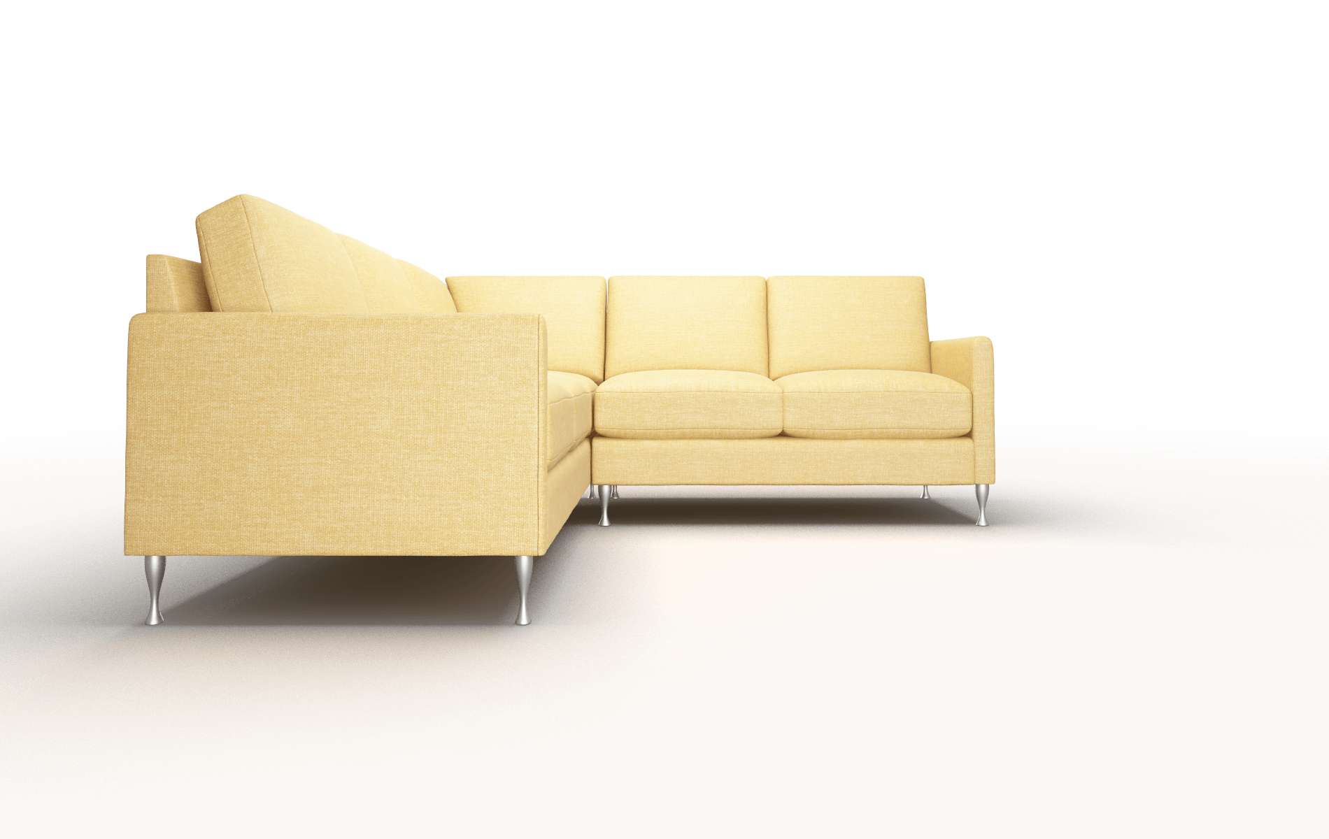 Eureka Leslie Saffron Sectional metal legs 2