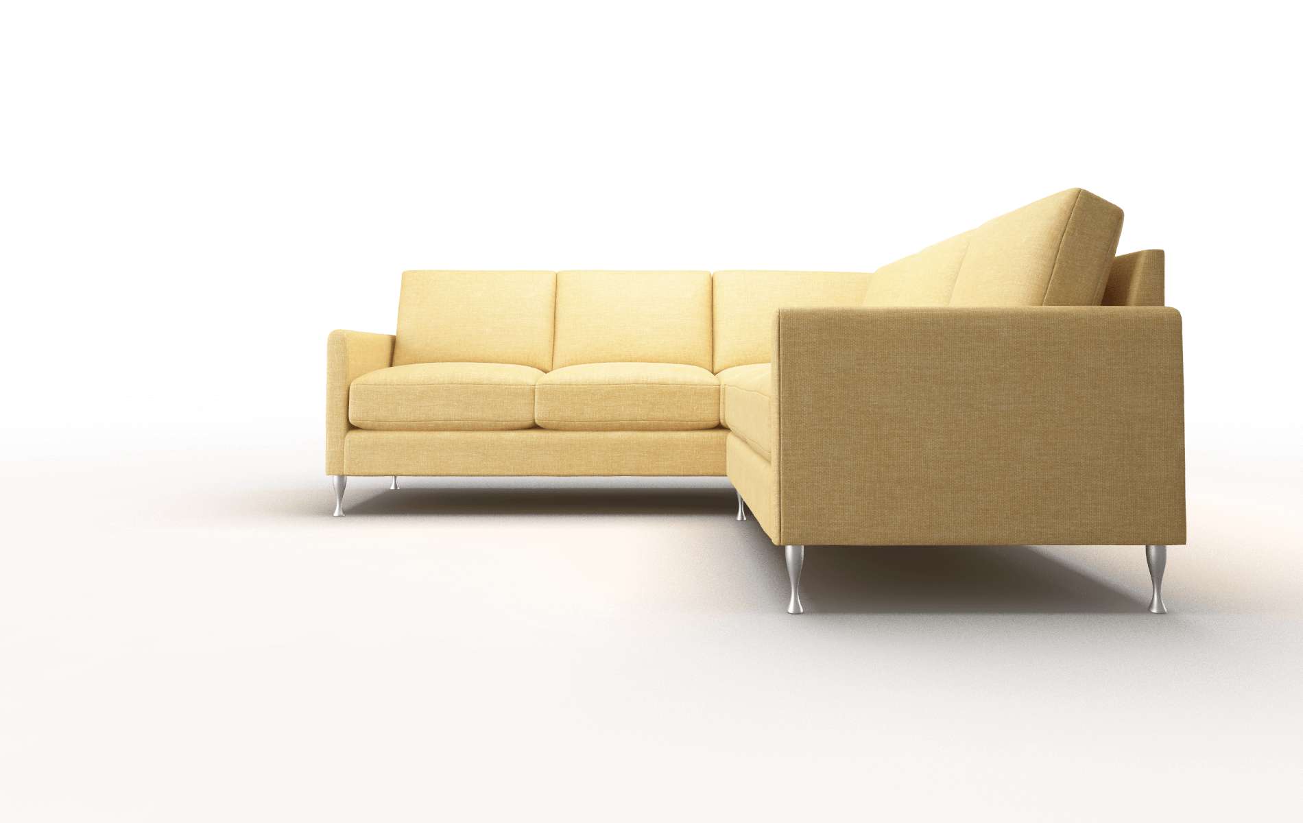 Eureka Leslie Saffron Sectional metal legs 5