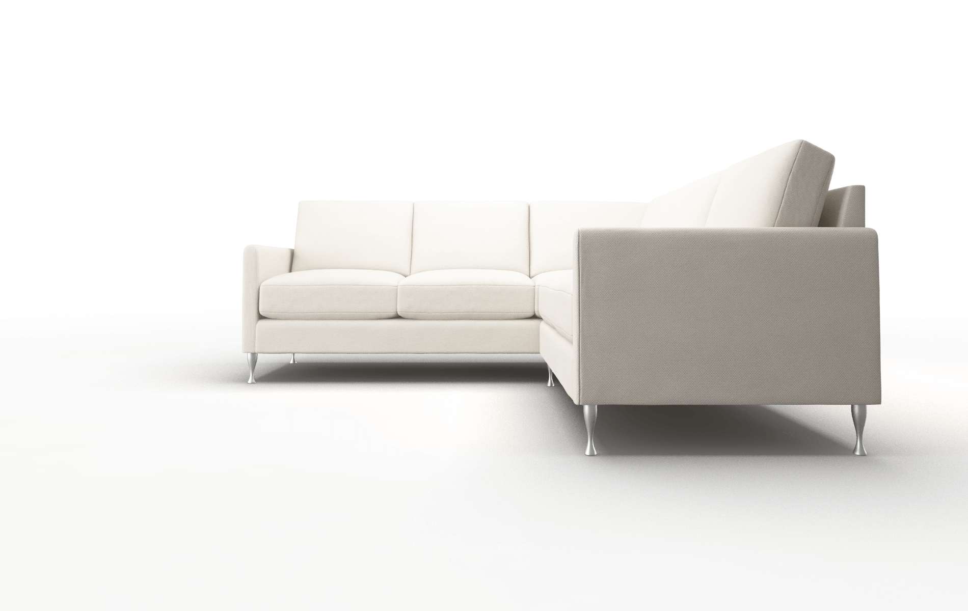 Eureka Malibu Linen Sectional metal legs 5