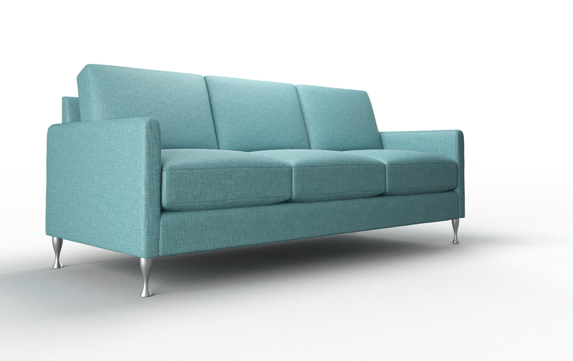 Eureka Parker Turquoise Sofa metal legs 2
