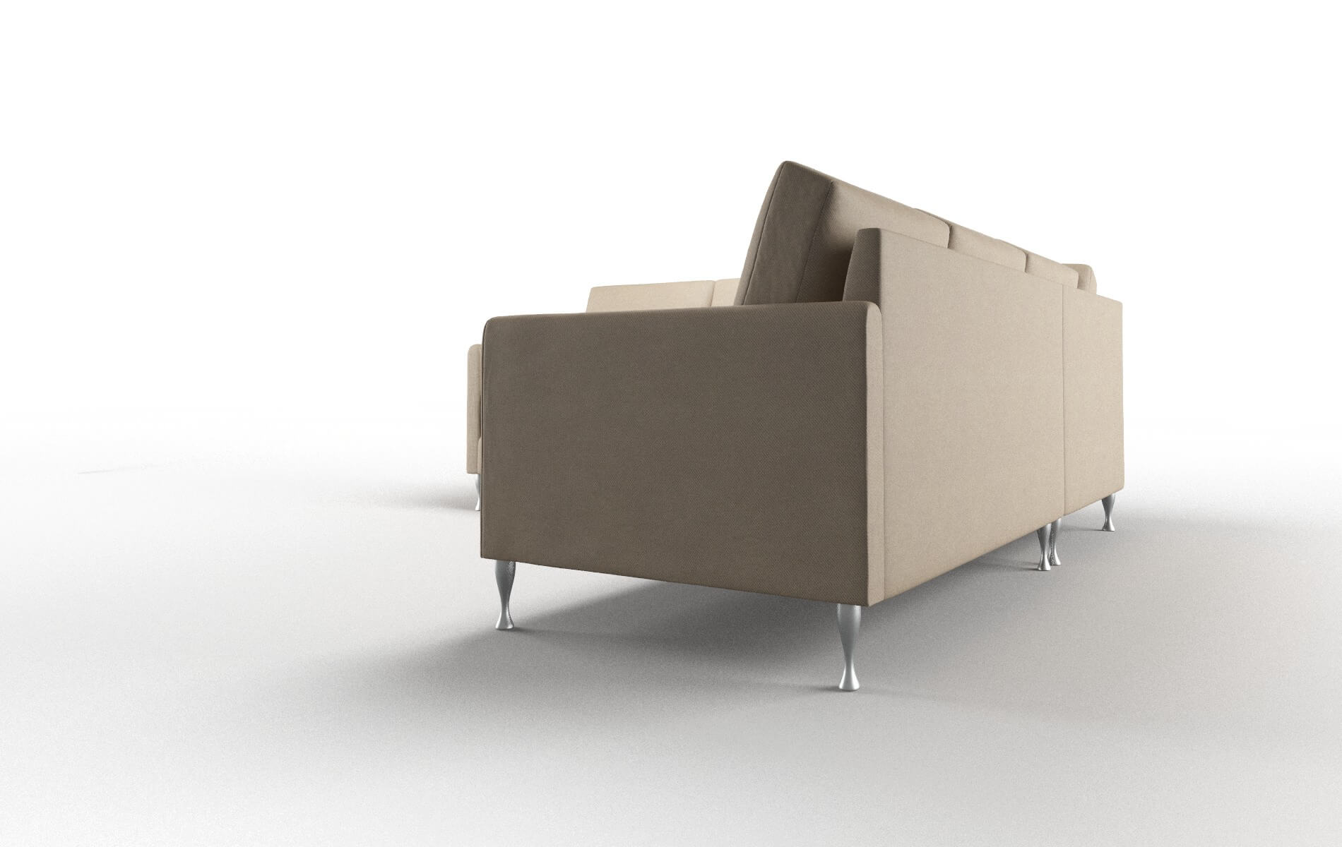 Eureka Rocket Cappuccino Sectional metal legs 4