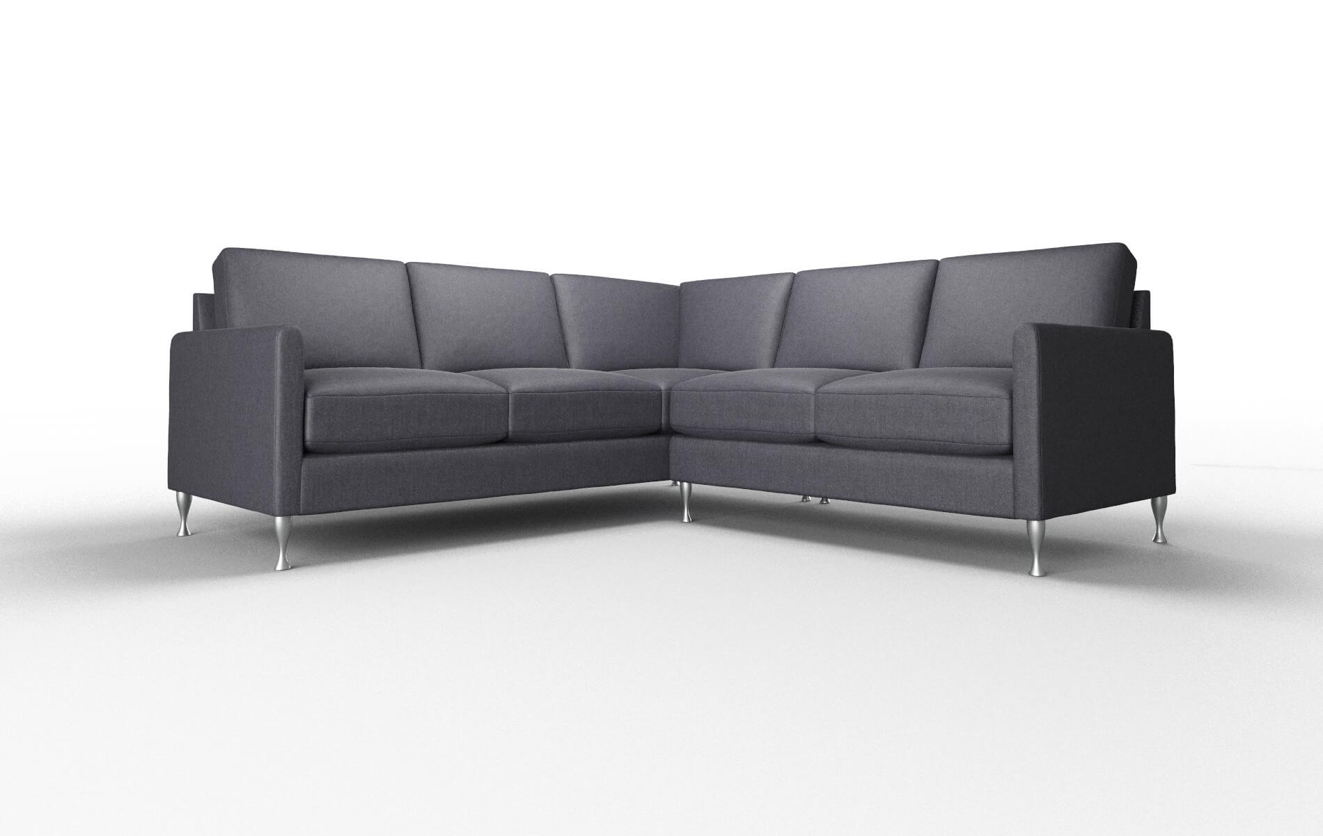 Eureka Sasha navy Sectional Metal Legs  1