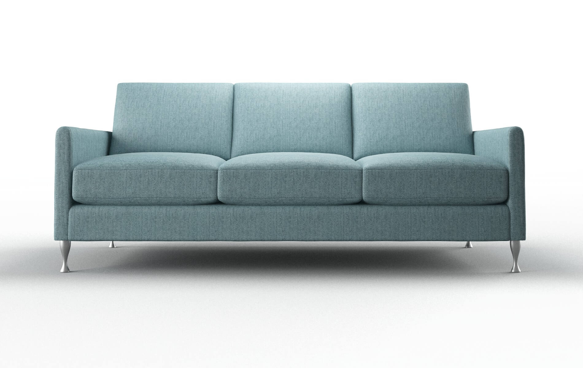 Eureka Sasha Teal Sofa metal legs 1