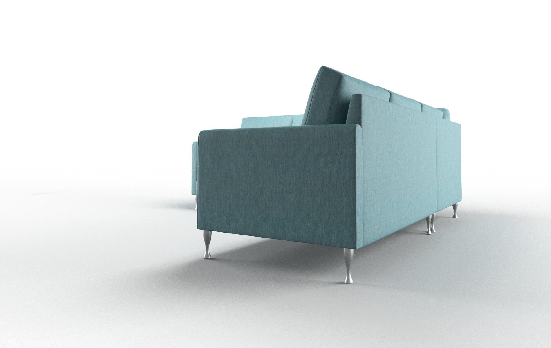 Eureka Sorrento Denim Sectional metal legs 4