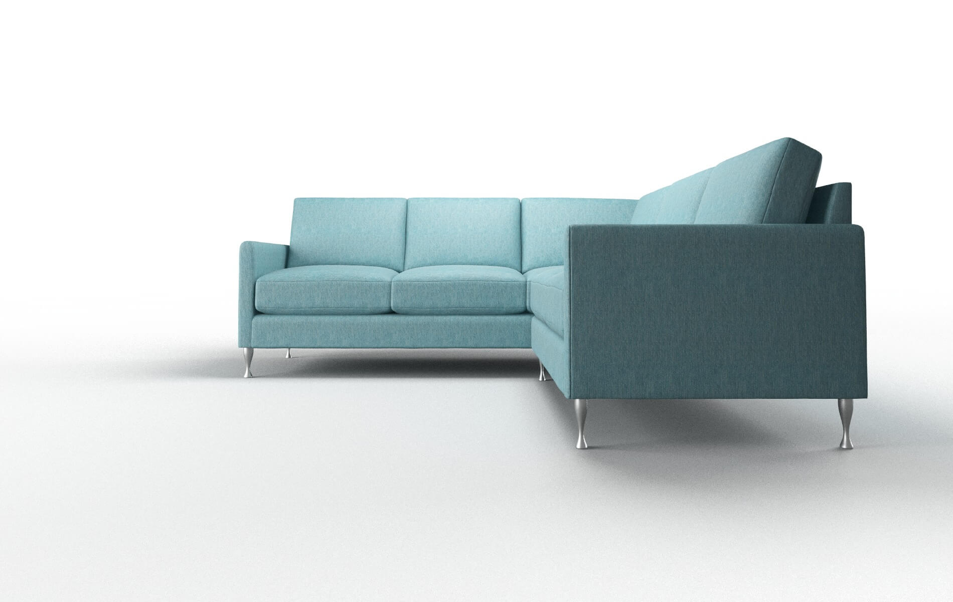 Eureka Sorrento Denim Sectional metal legs 5