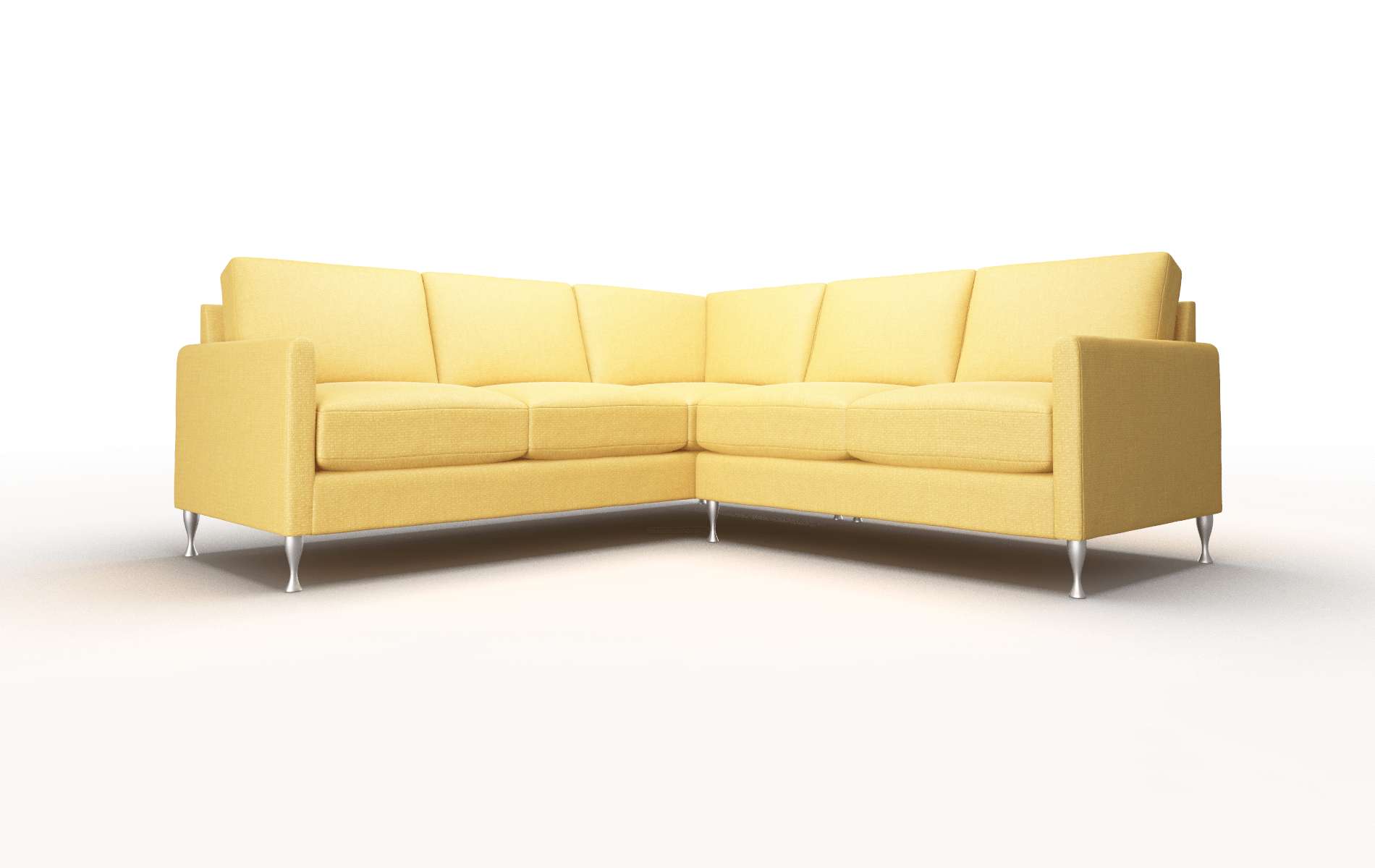 Eureka Tess Turmeric Sectional metal legs 1