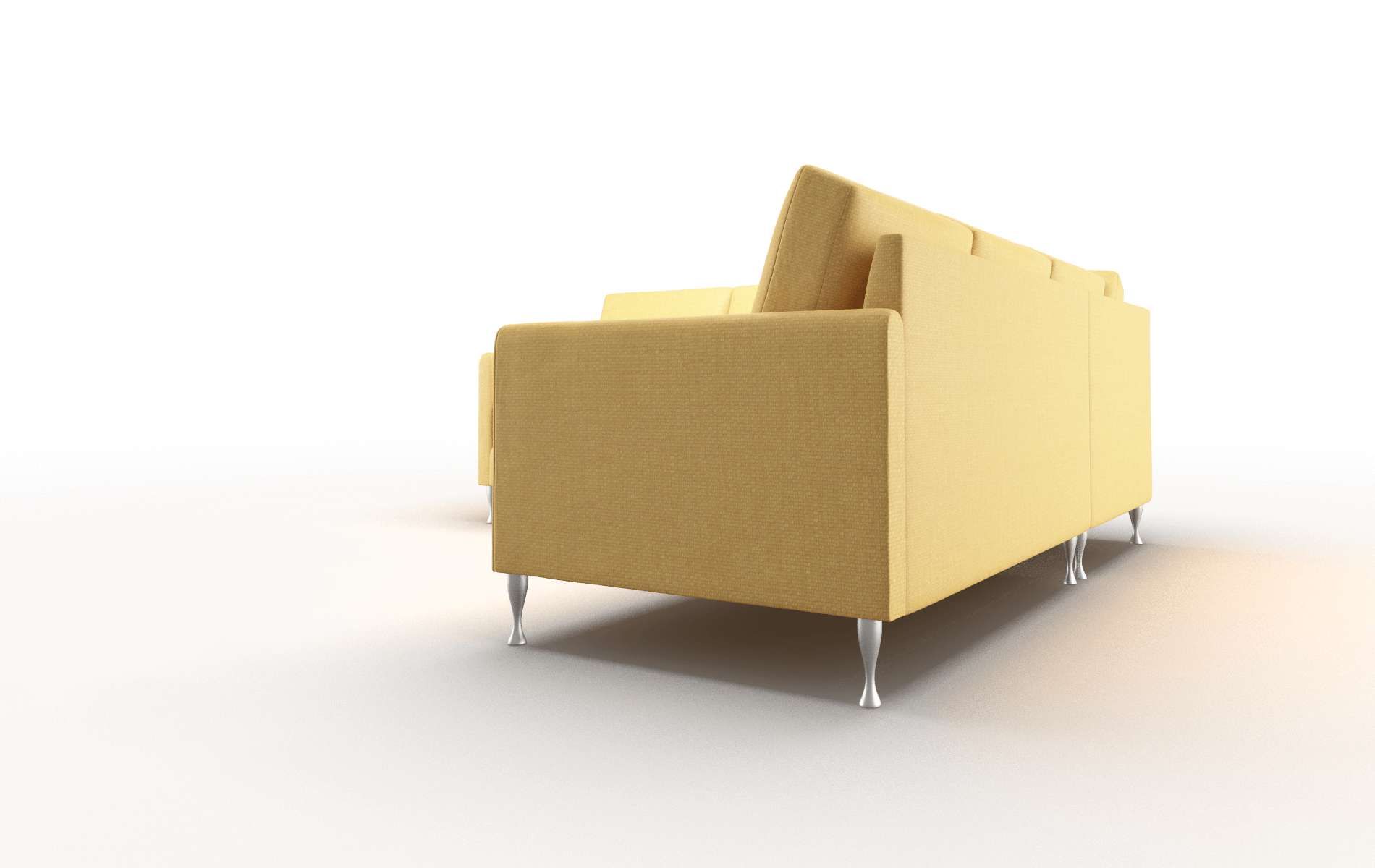 Eureka Tess Turmeric Sectional metal legs 4