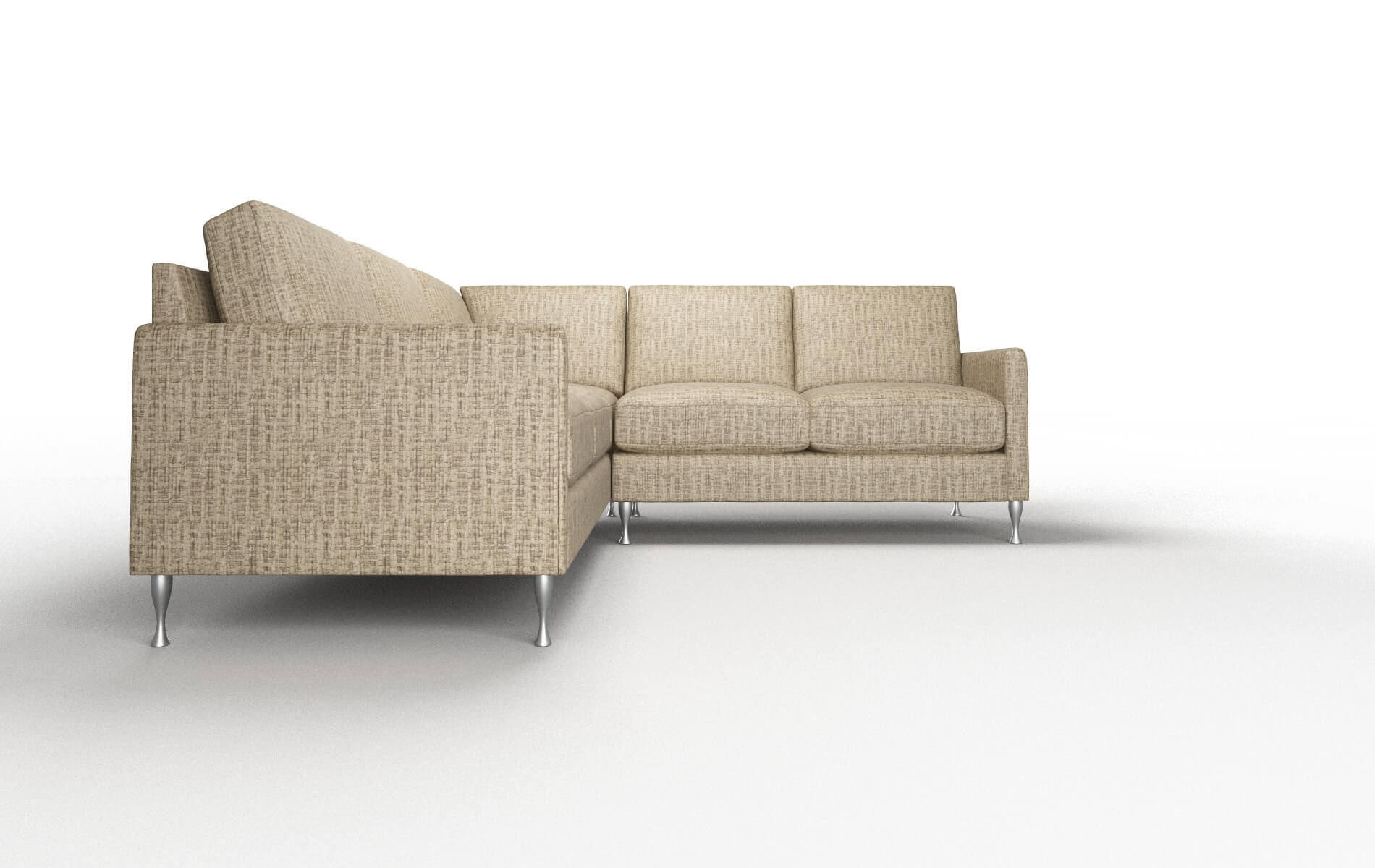 Eureka Venus Mocha Sectional metal legs 2