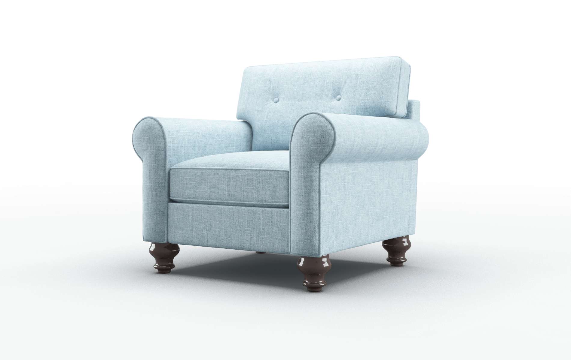 Farah Atlas Turquoise Chair espresso legs 4