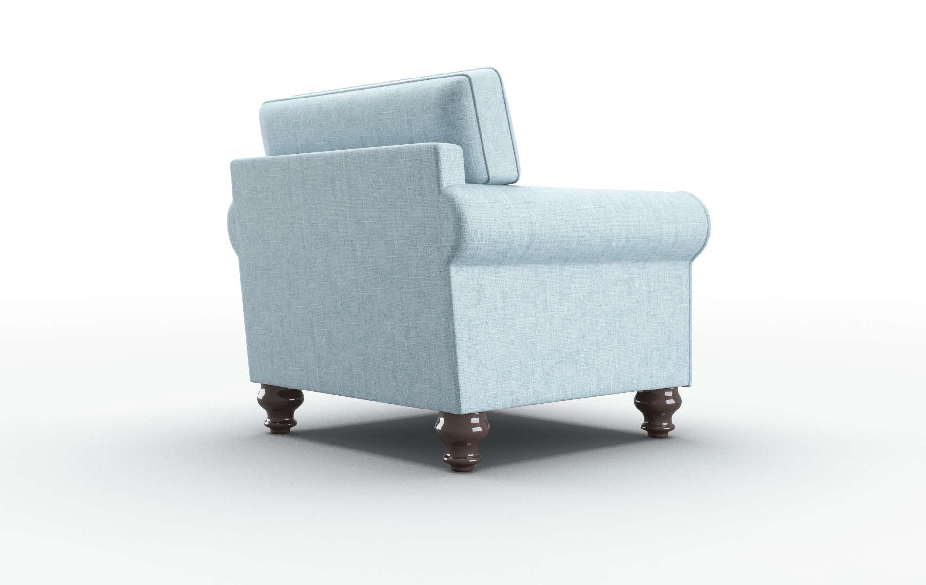 Farah Atlas Turquoise Chair espresso legs 5