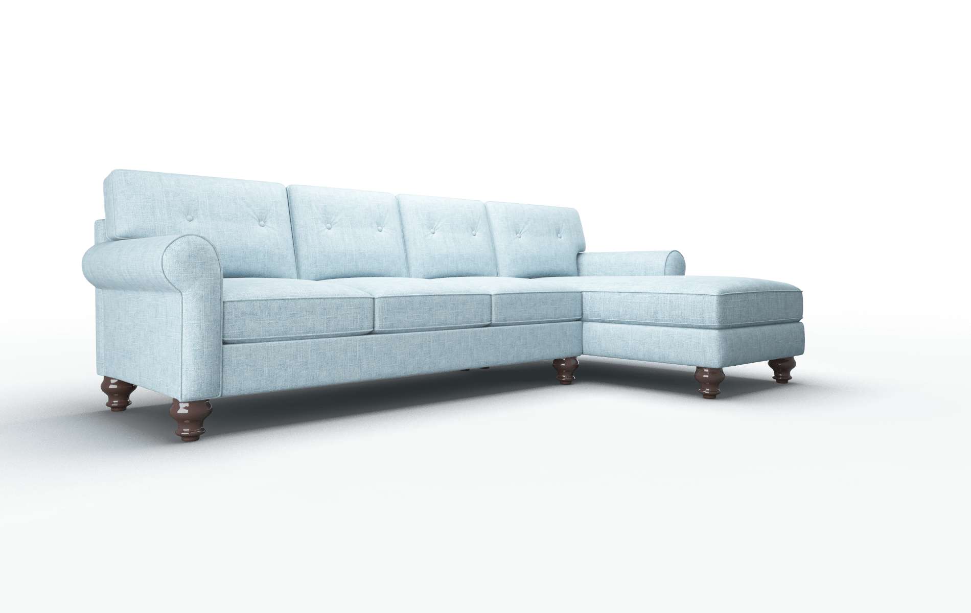 Farah Atlas Turquoise Panel espresso legs 2