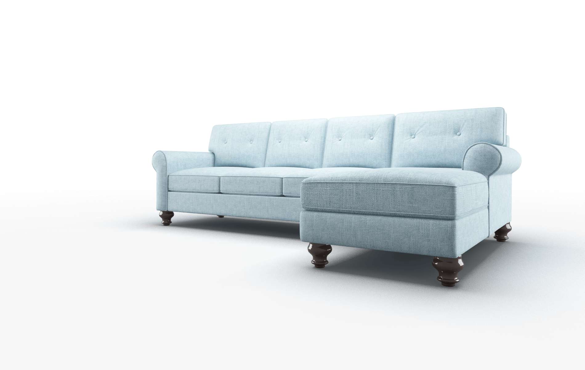 Farah Atlas Turquoise Panel espresso legs 4