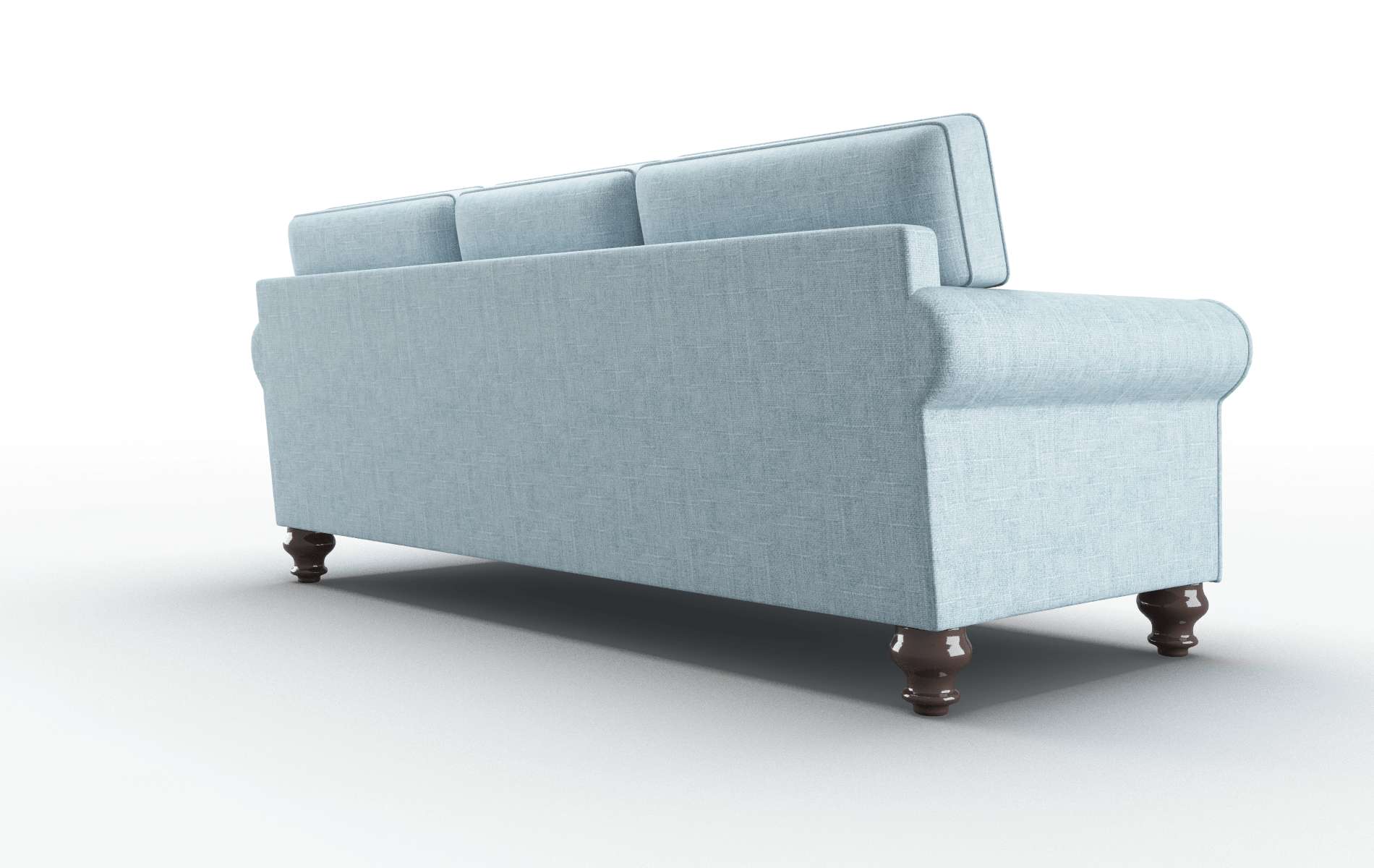 Farah Atlas Turquoise Sofa espresso legs 5