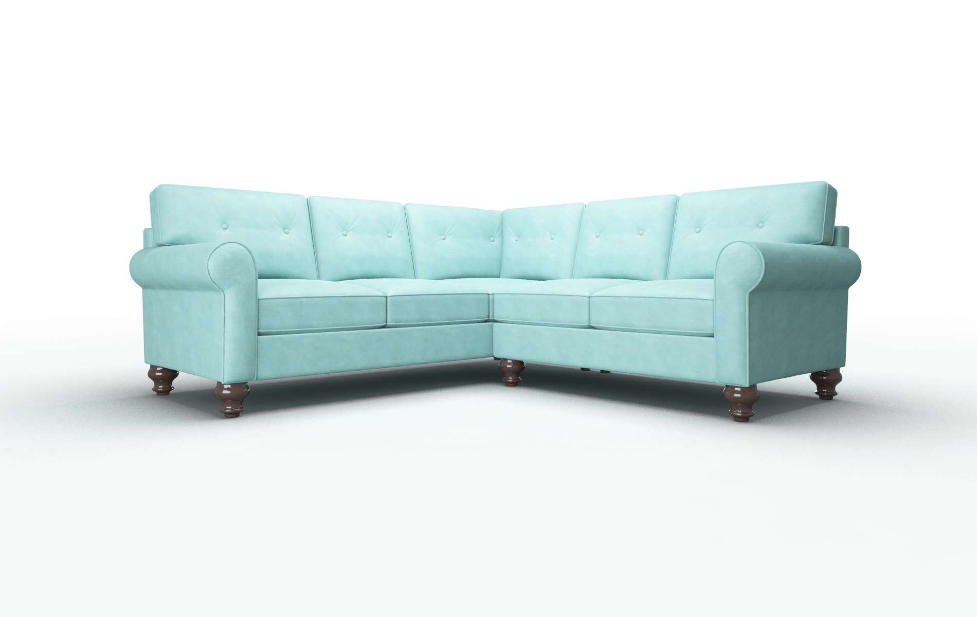 Farah Avalon_hp Aqua Sectional espresso legs